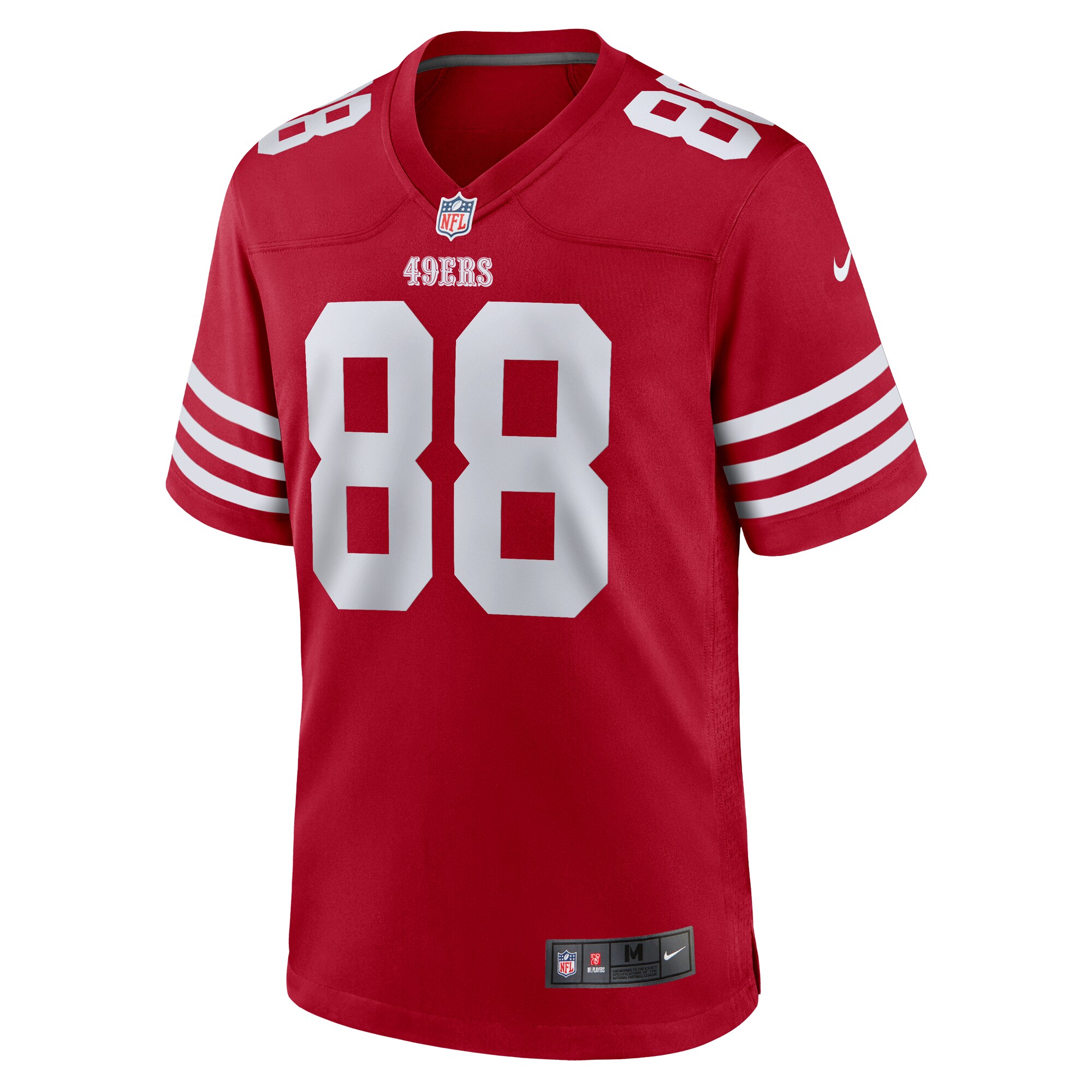 Men's San Francisco 49ers Jake Tonges  Scarlet Team Game Jersey