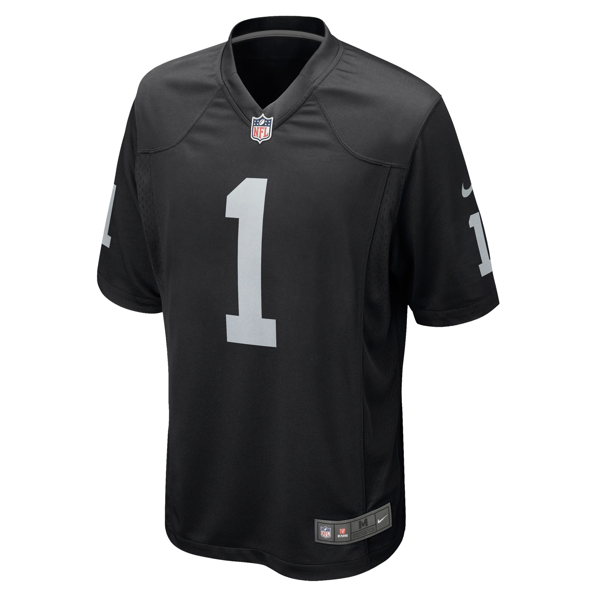 Men's Las Vegas Raiders Number 1 Dad  Black Game Jersey