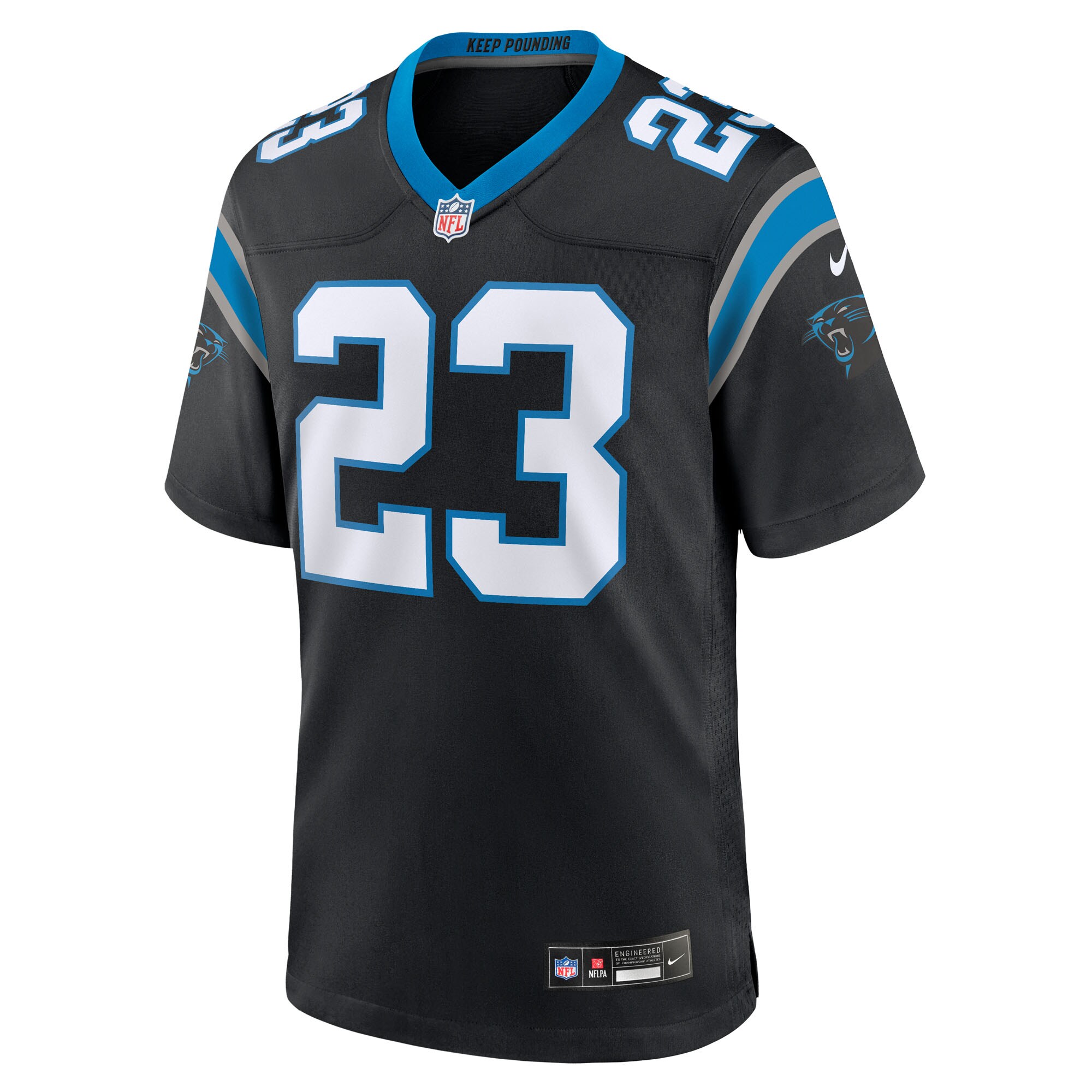 Men's Carolina Panthers Trevor Etienne  Black Team Game Jersey