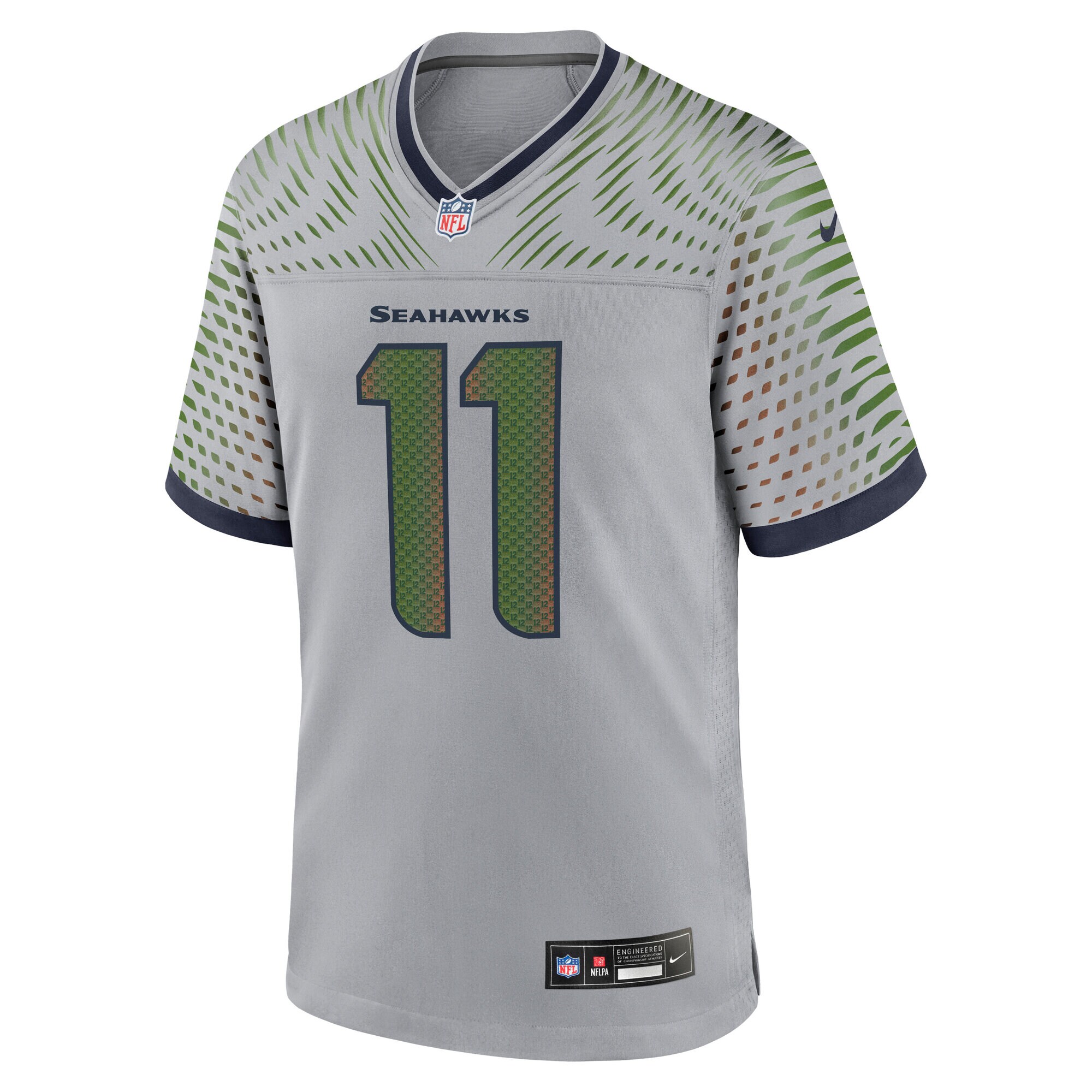 Men's Seattle Seahawks Jaxon Smith-Njigba  Wolf Gray 2025 Rivalries Collection Game Jersey