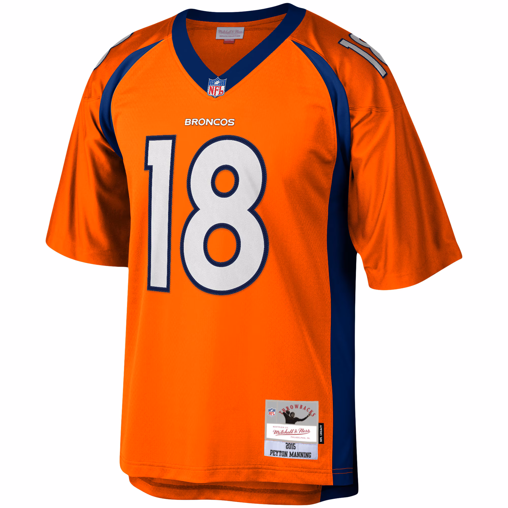 Men's Denver Broncos Peyton Manning Mitchell & Ness Orange Legacy Replica Jersey