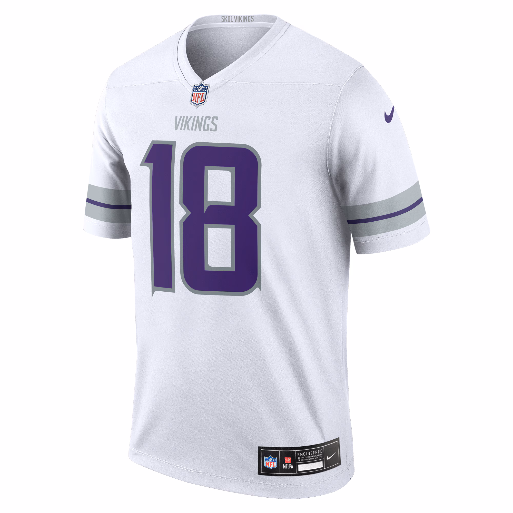 Men's Minnesota Vikings Justin Jefferson  White Legend Player Performance Top