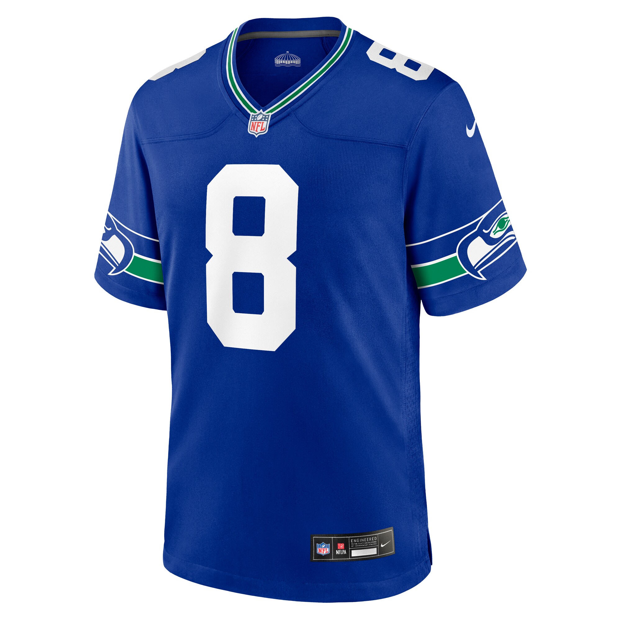 Men's Seattle Seahawks Coby Bryant  Royal Throwback Player Game Jersey