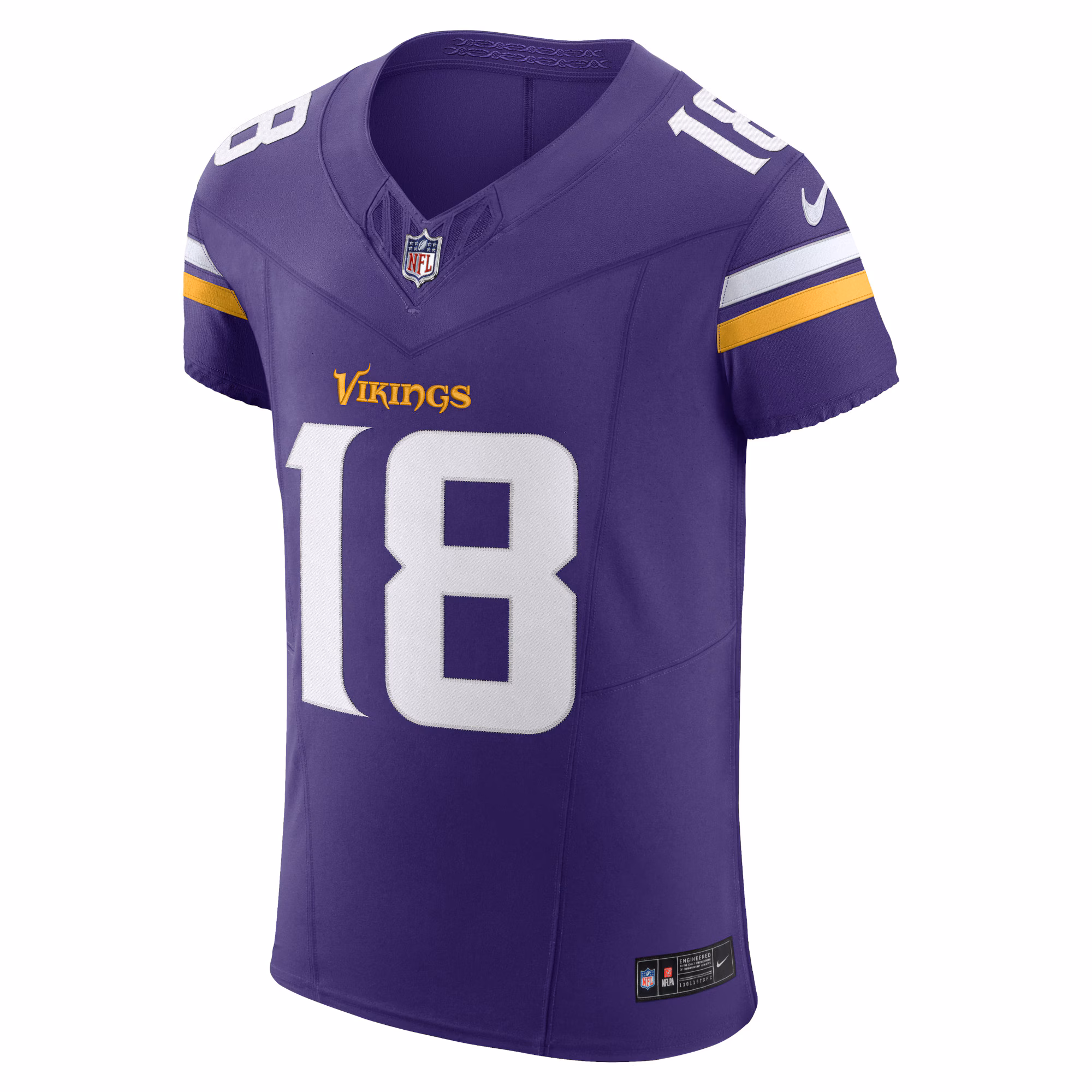 Men's Minnesota Vikings Justin Jefferson  Purple Vapor F.U.S.E. Elite Jersey