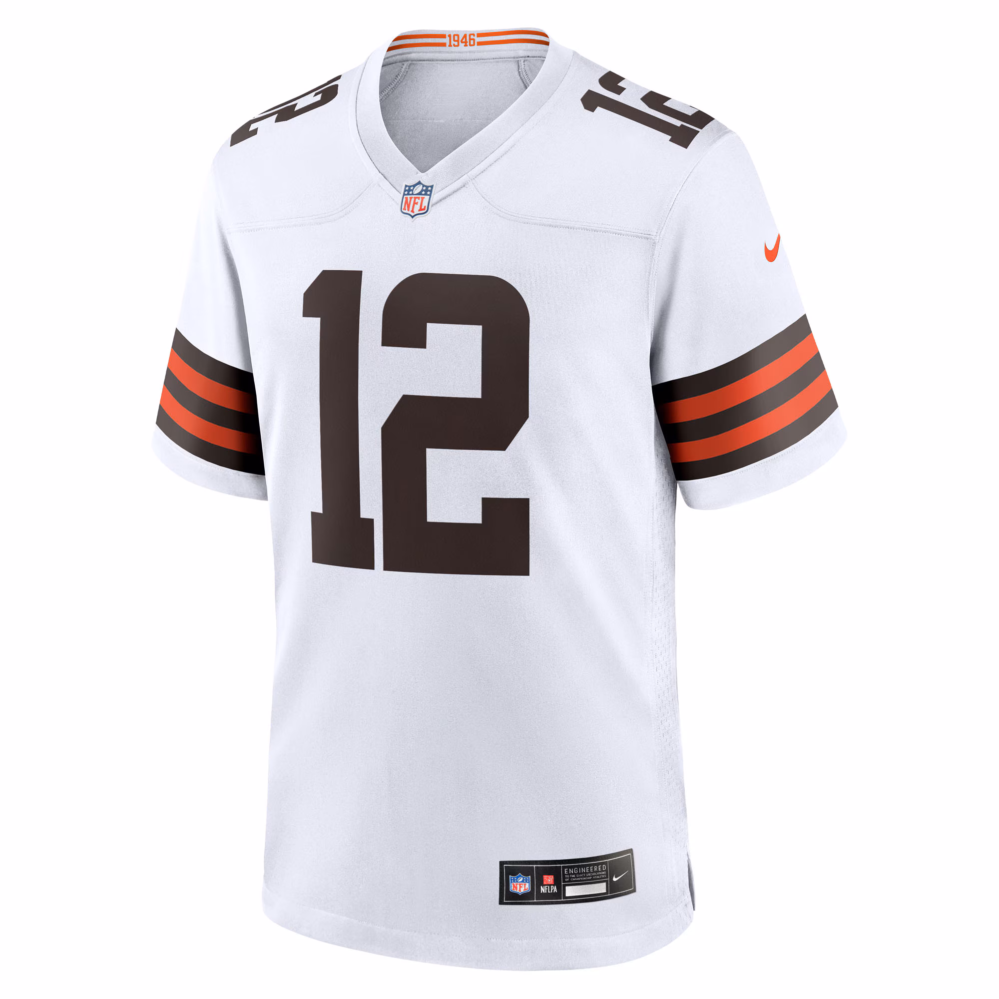 Men's Cleveland Browns Shedeur Sanders  White 2025 NFL Draft Game Jersey