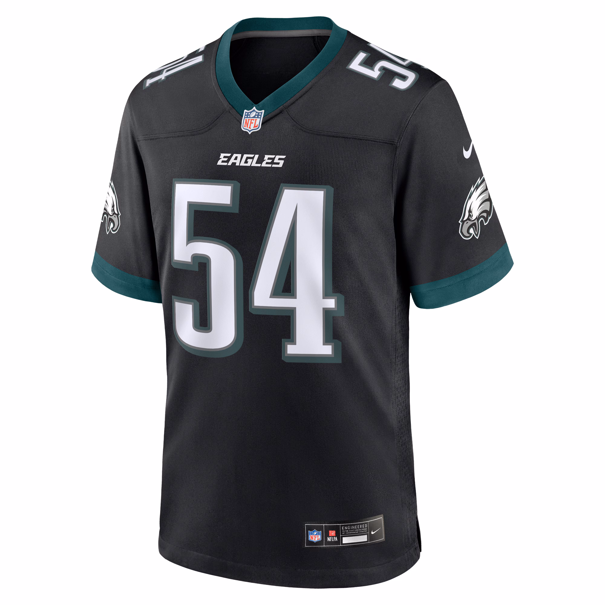 Men's Philadelphia Eagles Jeremiah Trotter Jr.  Black Alternate Game Jersey