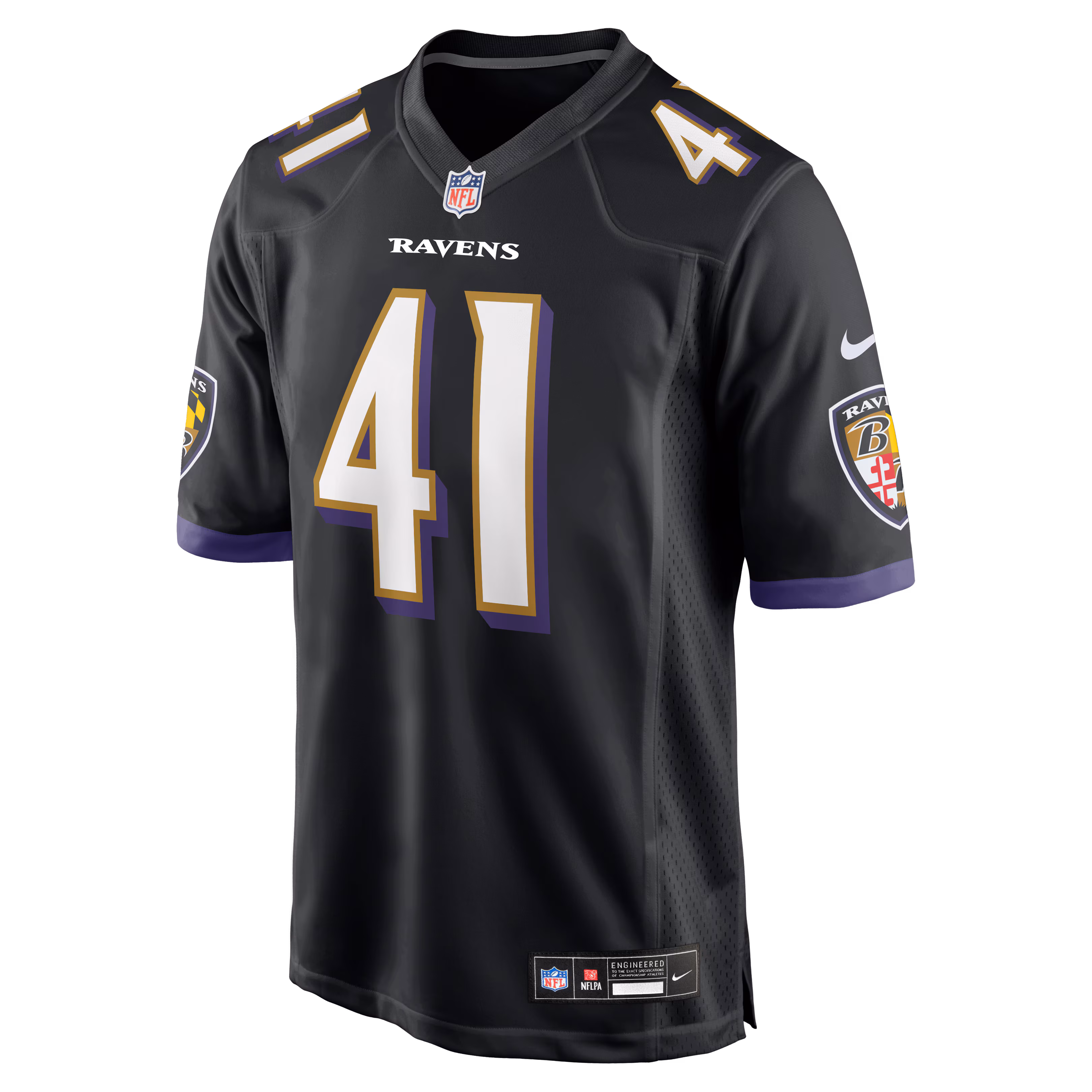 Men's Baltimore Ravens Dre'Mont Jones  Black Alternate Game Jersey