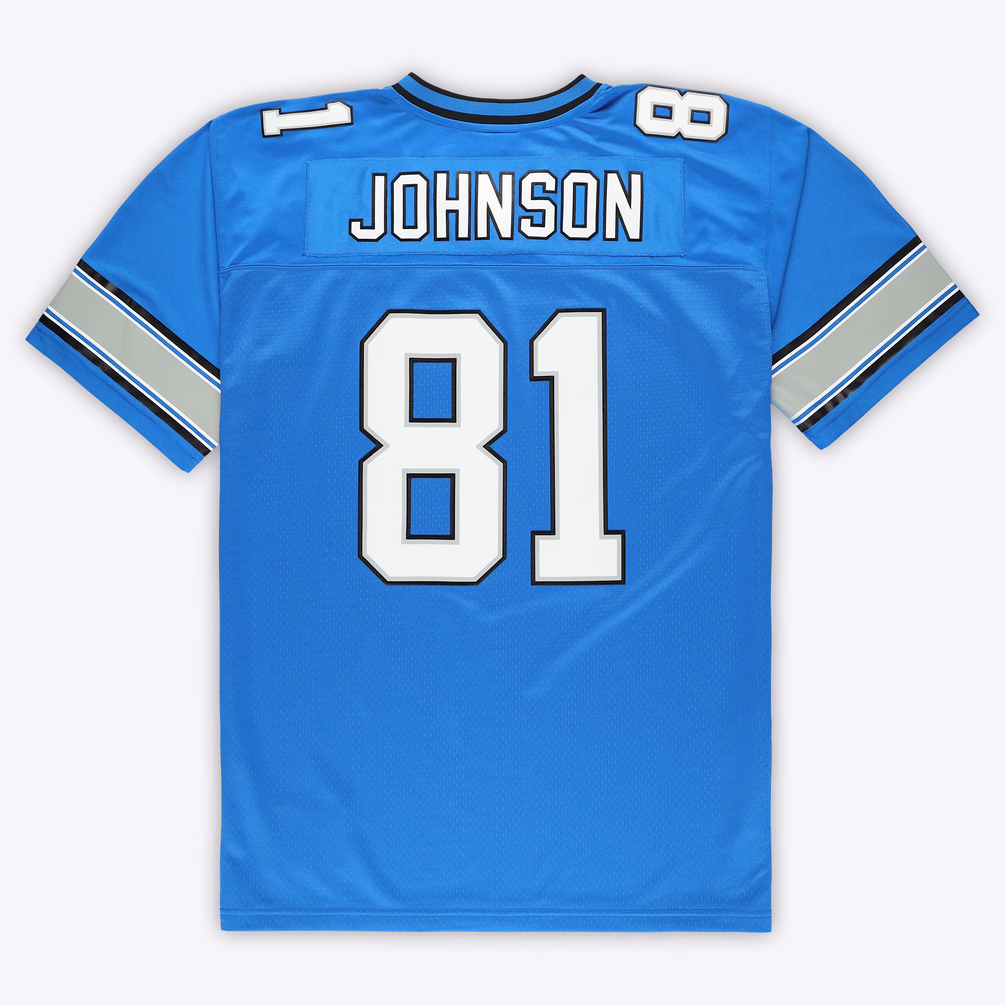 Men's Detroit Lions Calvin Johnson Mitchell & Ness Blue Big & Tall 2007 Legacy Retired Player Jersey