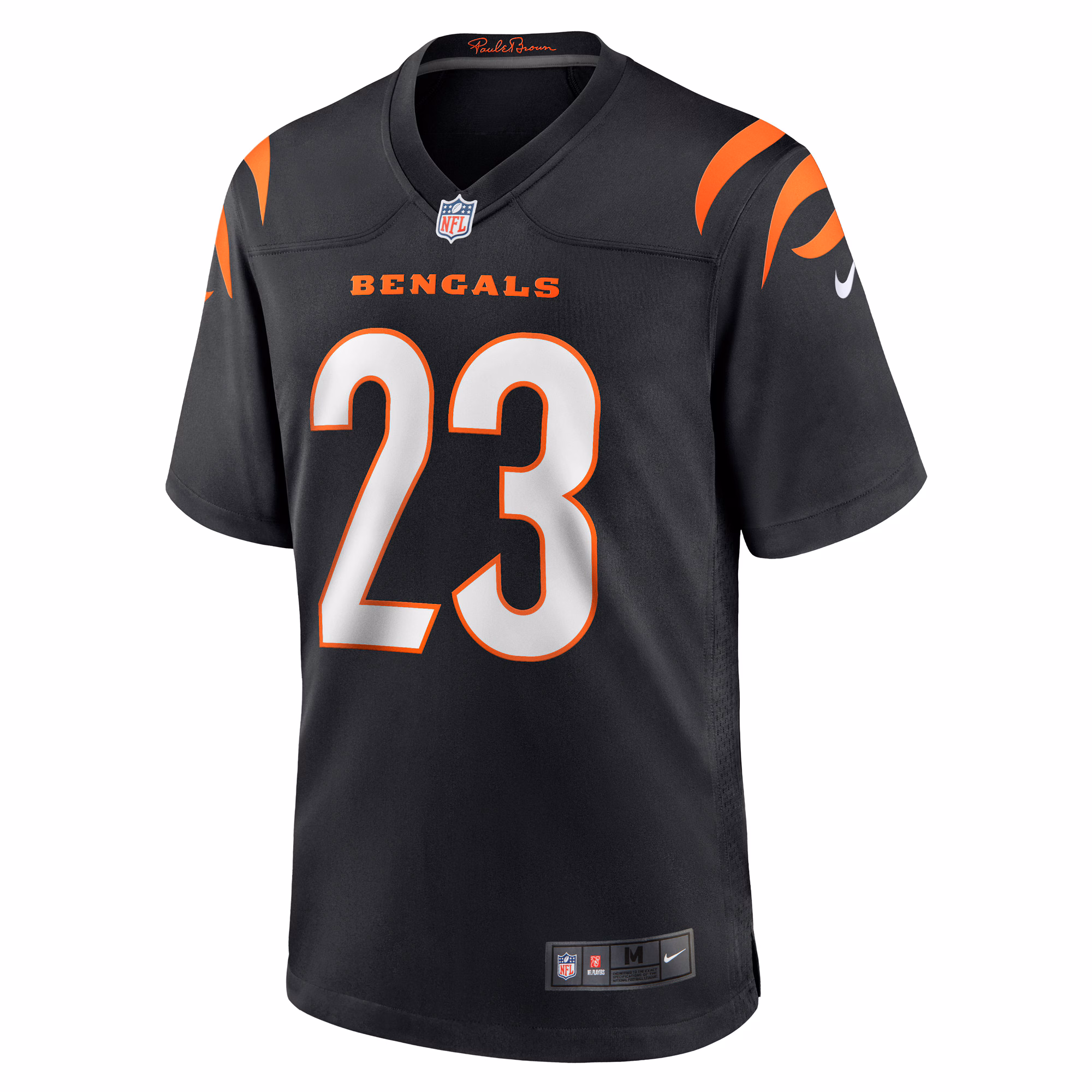 Men's Cincinnati Bengals Daxton Hill  Black Player Game Jersey