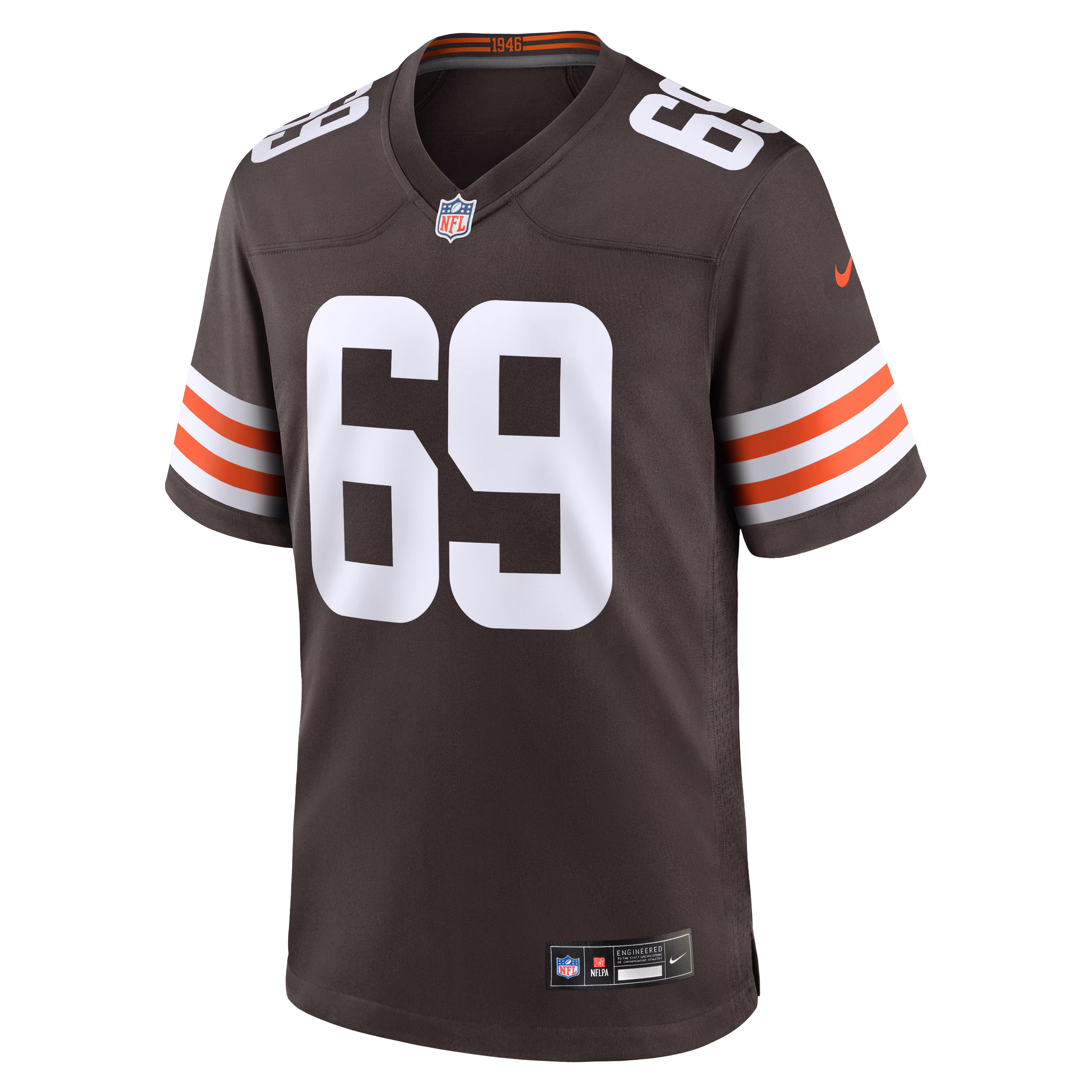 Men's Cleveland Browns Tyre Phillips  Brown Team Game Jersey