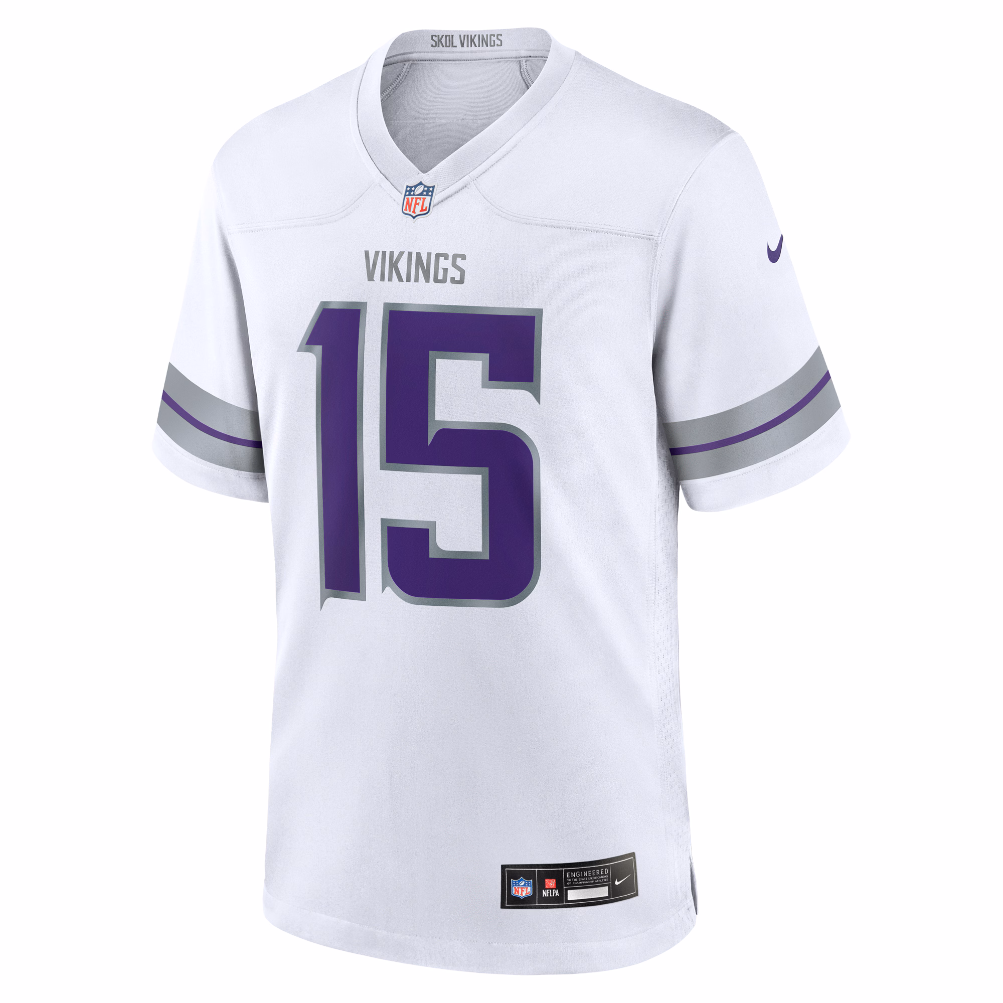 Men's Minnesota Vikings Dallas Turner  White Alternate Game Jersey