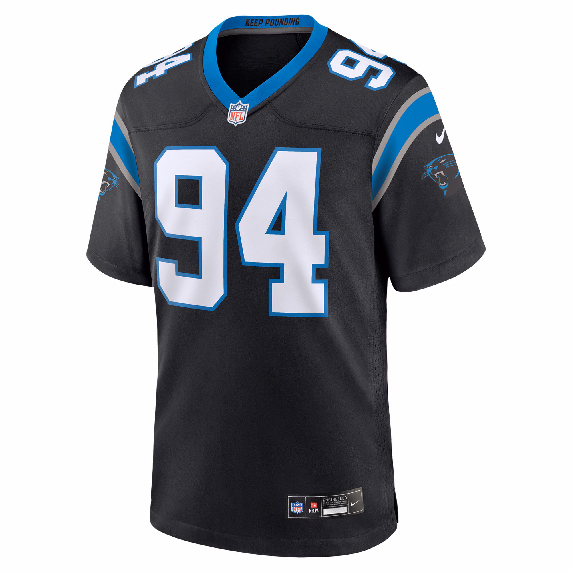 Men's Carolina Panthers A'Shawn Robinson  Black Game Jersey