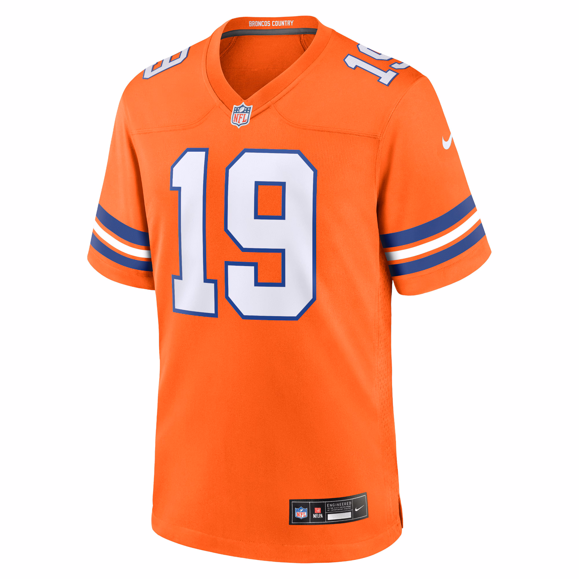 Men's Denver Broncos Marvin Mims Jr  Orange Mile High Collection 1977 Throwback Player Game Jersey