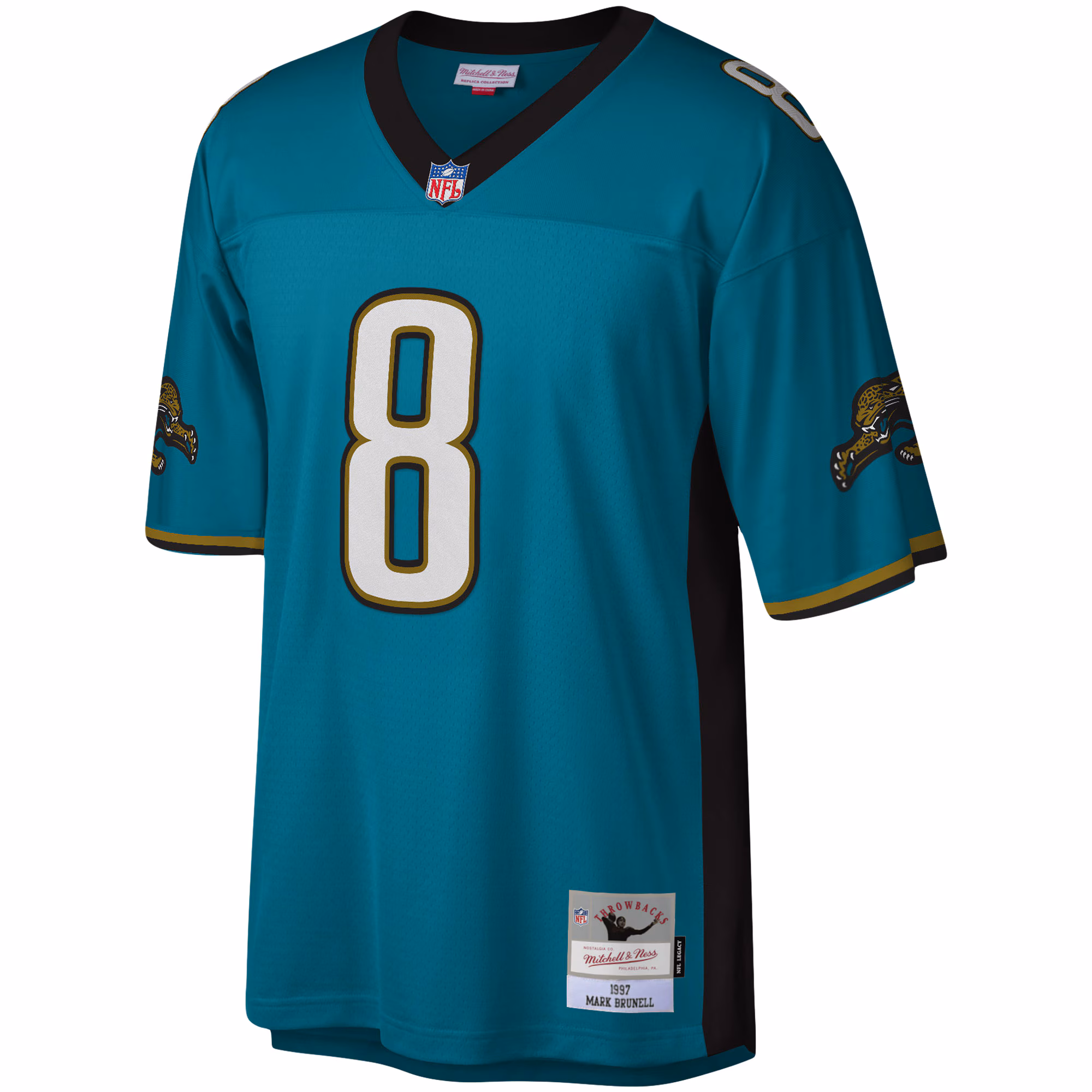 Men's Jacksonville Jaguars Mark Brunell Mitchell & Ness Teal Legacy Replica Jersey