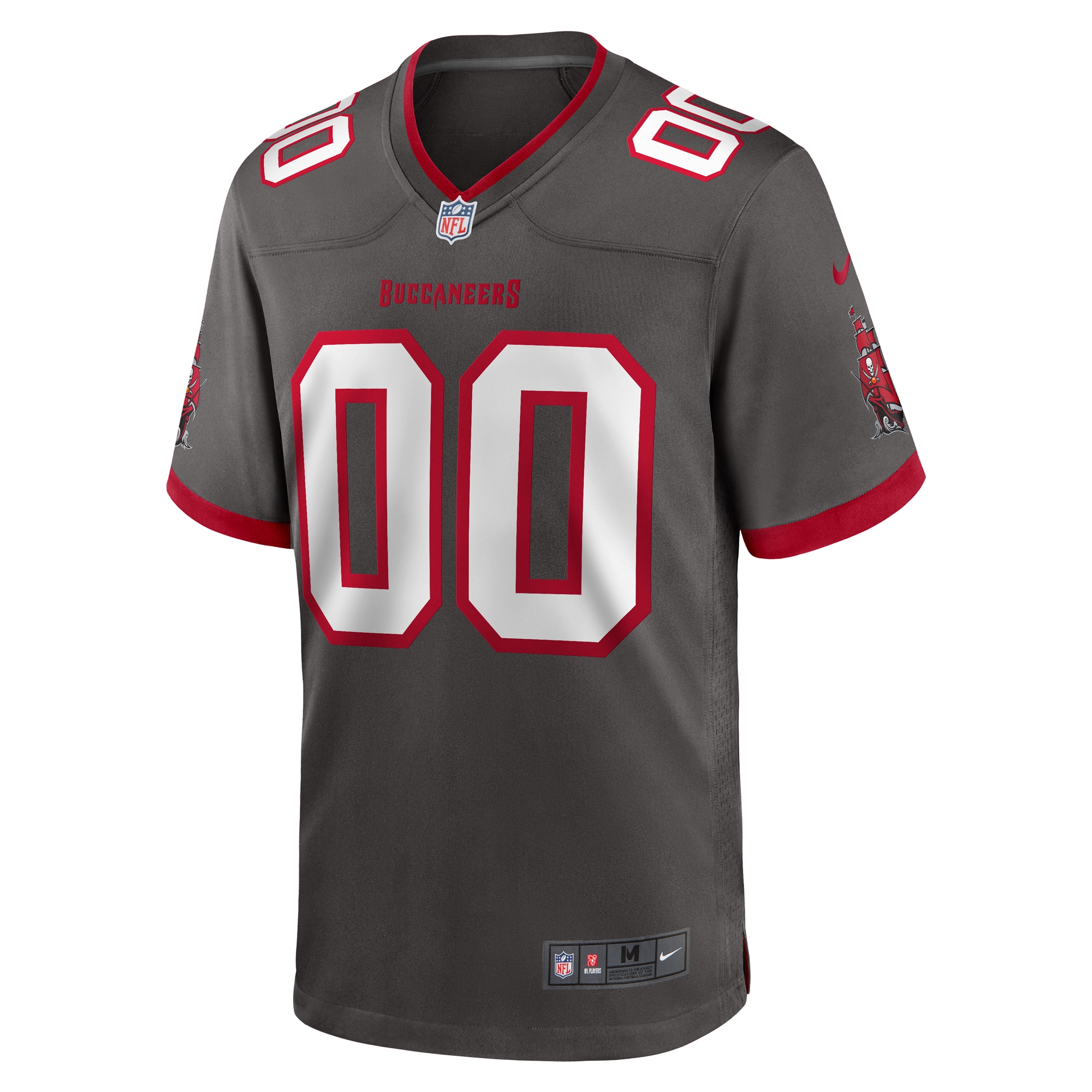 Men's Tampa Bay Buccaneers  Pewter Alternate Custom Game Jersey