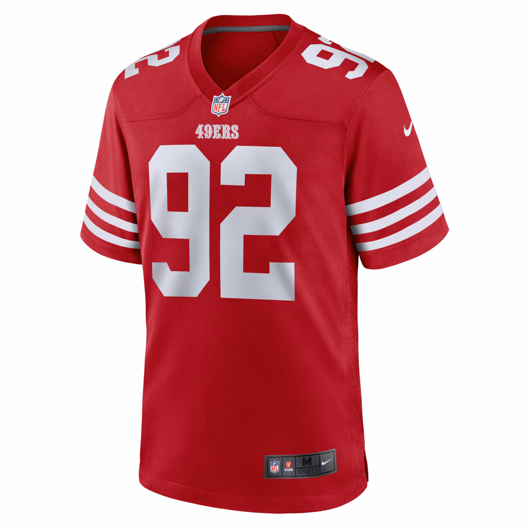 Men's San Francisco 49ers Jordan Elliott  Scarlet Team Game Jersey