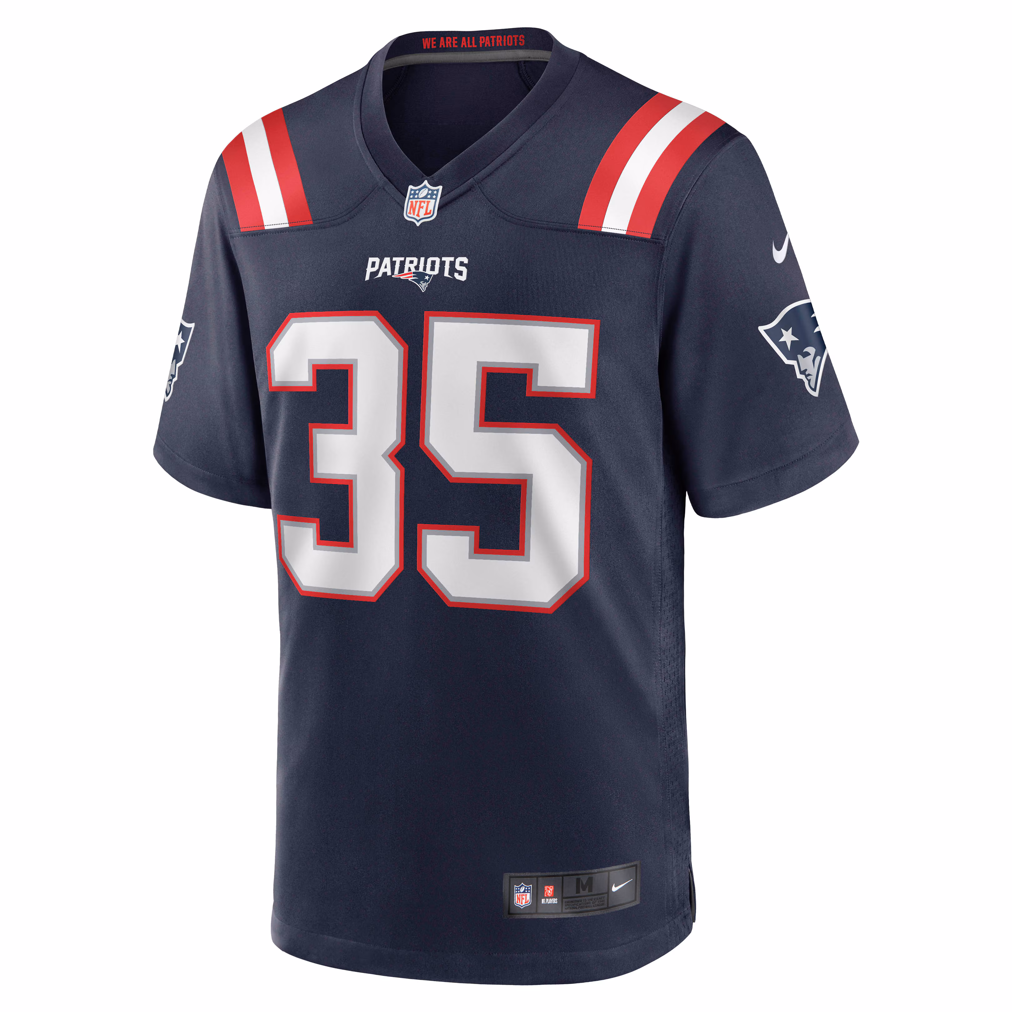 Men's New England Patriots Jim Nance  Navy Retired Player Jersey