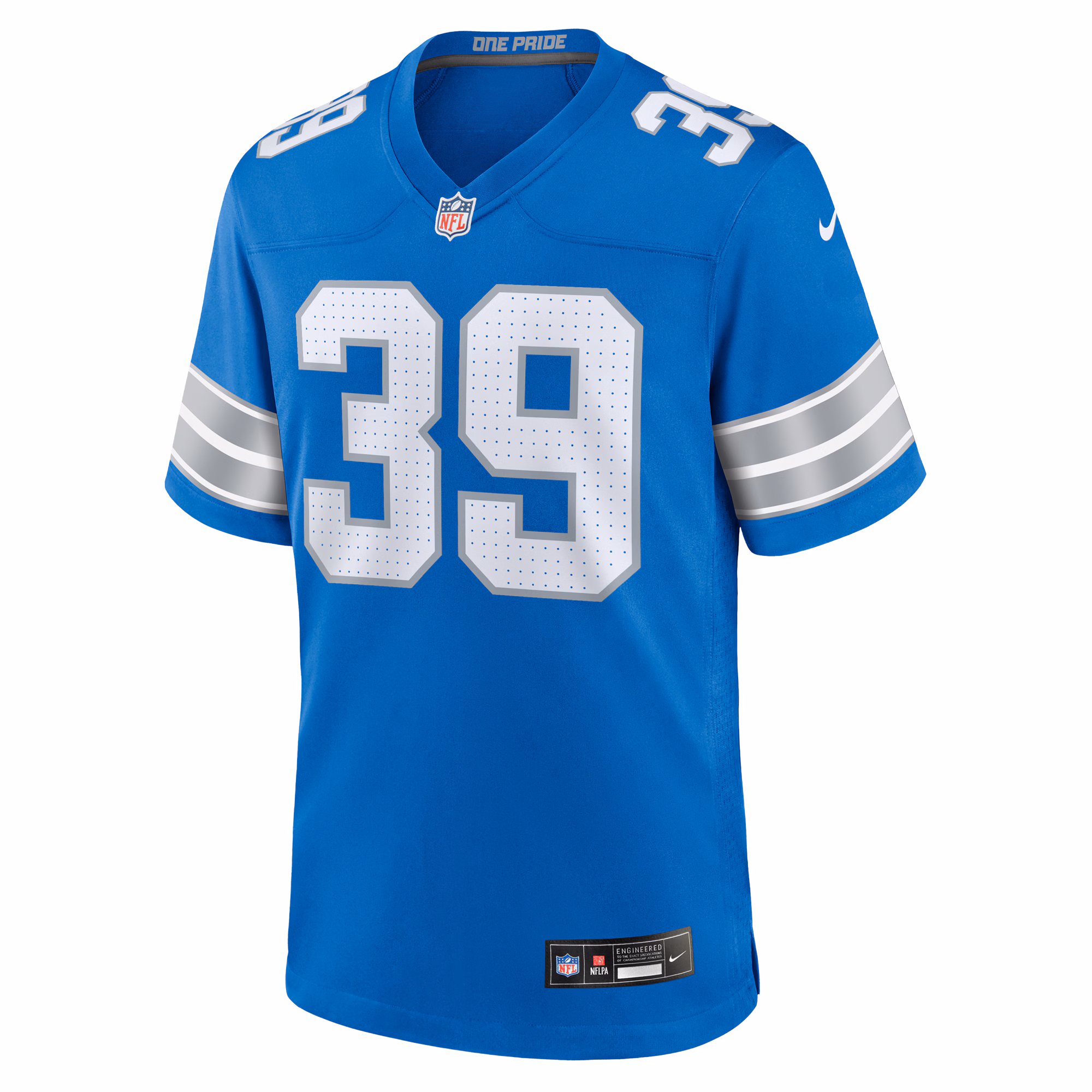 Men's Detroit Lions Jake Bates  Blue Team Game Jersey