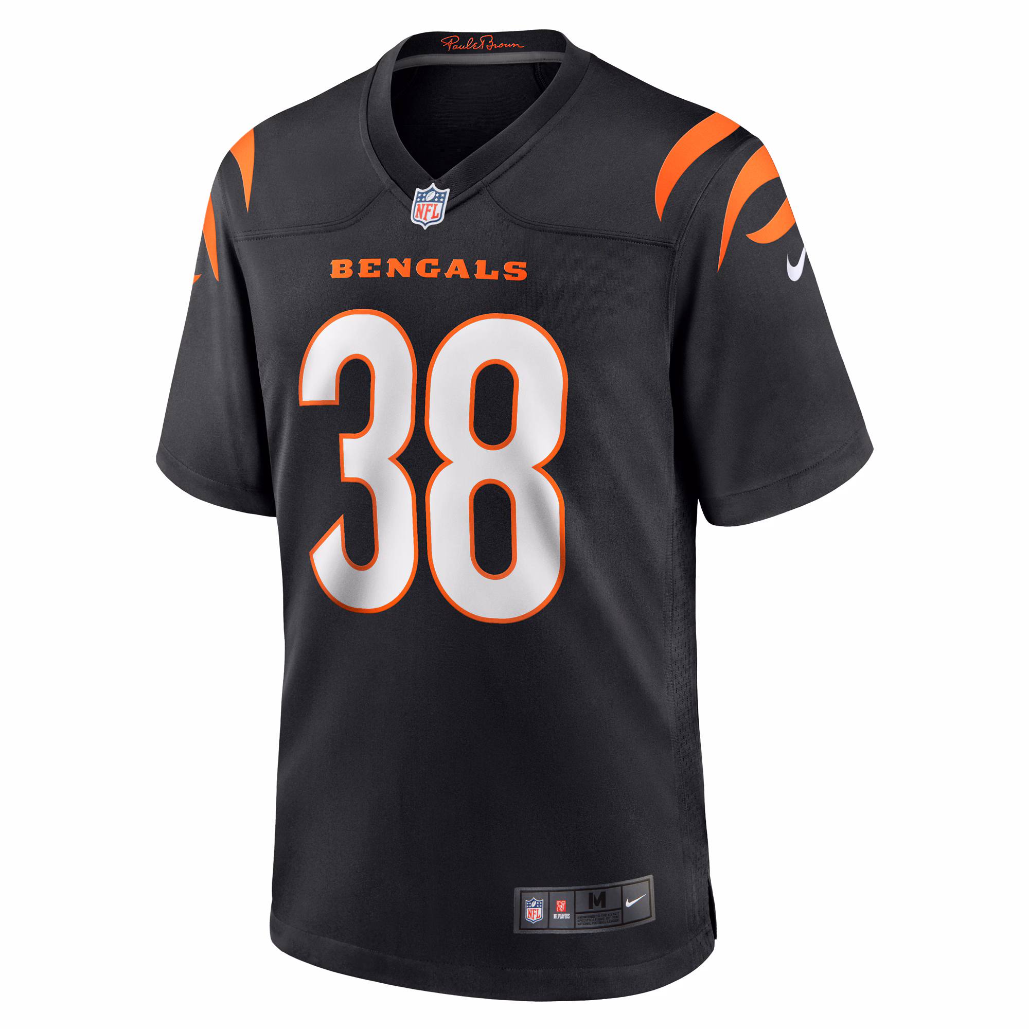 Men's Cincinnati Bengals DJ Ivey  Black Team Game Jersey