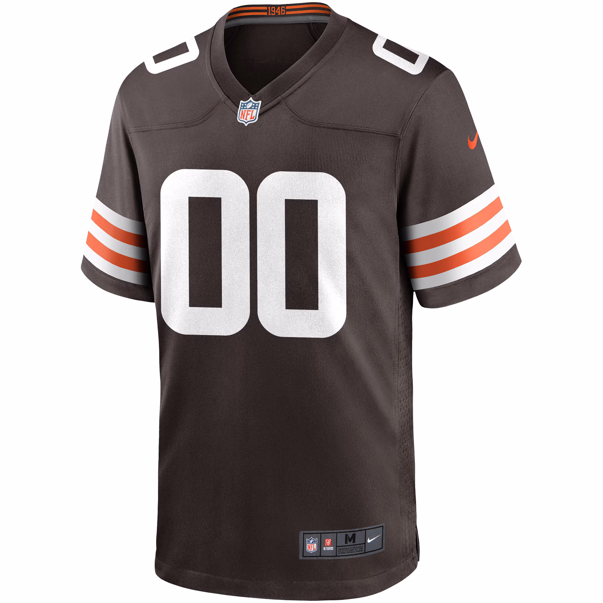 Men's  Cleveland Browns Brown Custom Game Jersey