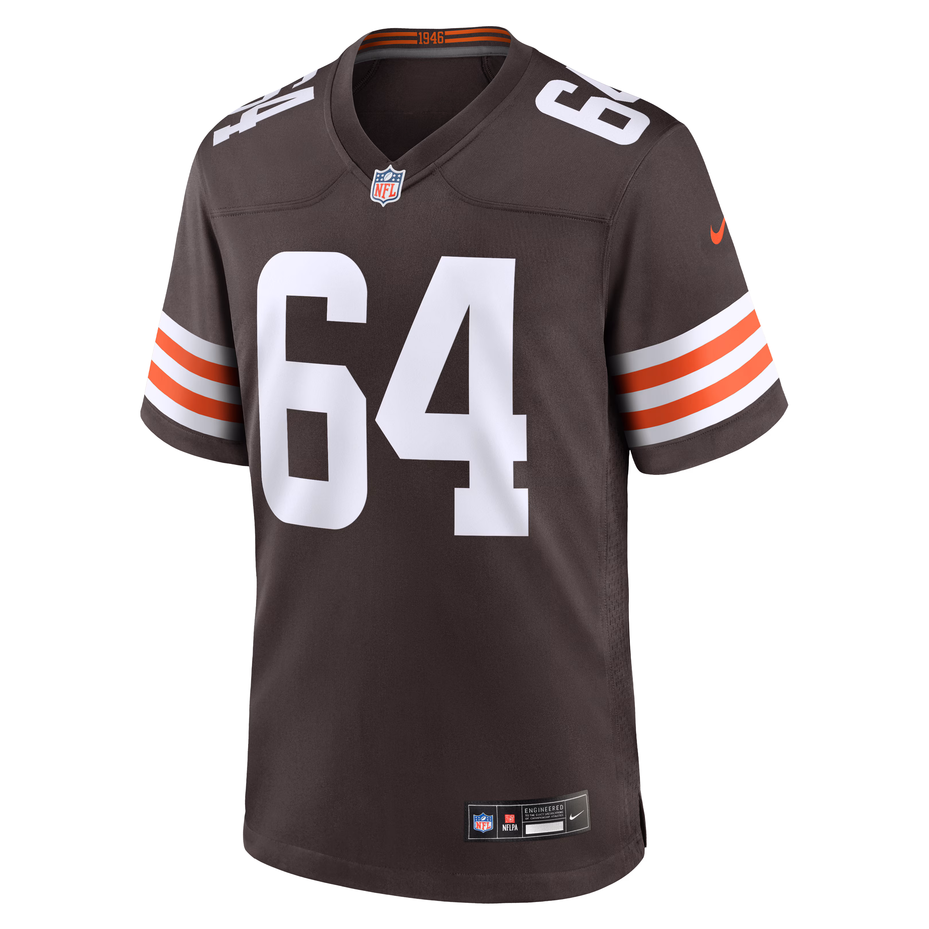 Men's Cleveland Browns Thayer Munford  Brown Team Game Jersey