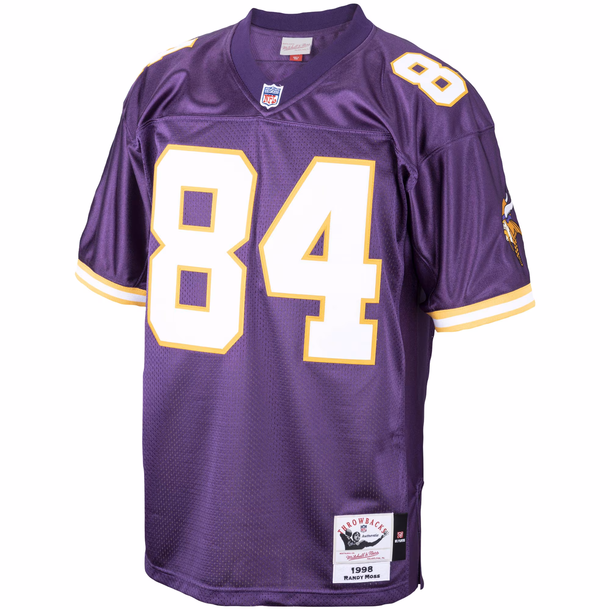 Men's Minnesota Vikings 1998 Randy Moss Mitchell & Ness Purple Authentic Throwback Retired Player Jersey