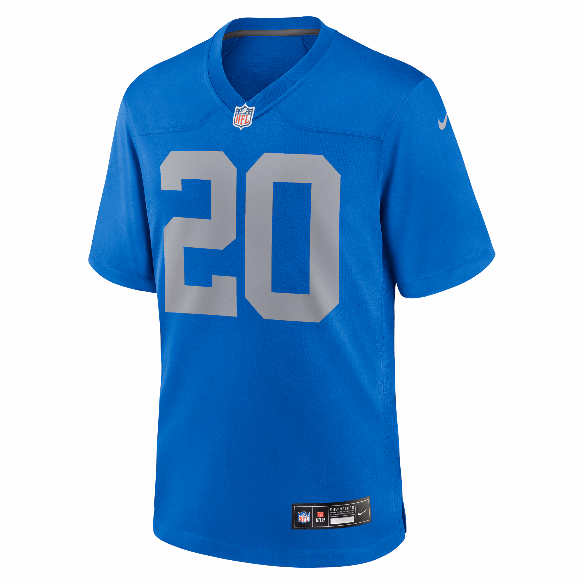 Men's Detroit Lions Barry Sanders  Blue Alternate Game Jersey