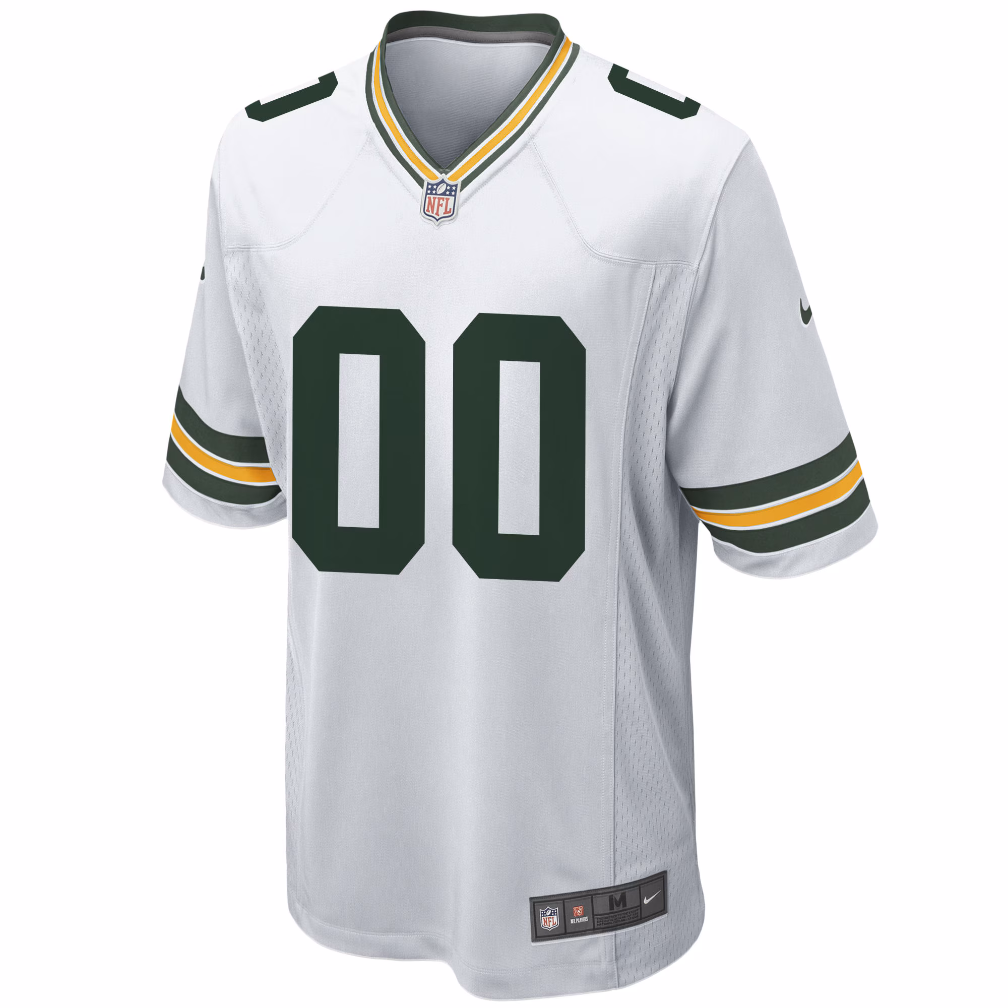 Men's Green Bay Packers  White Custom Game Jersey