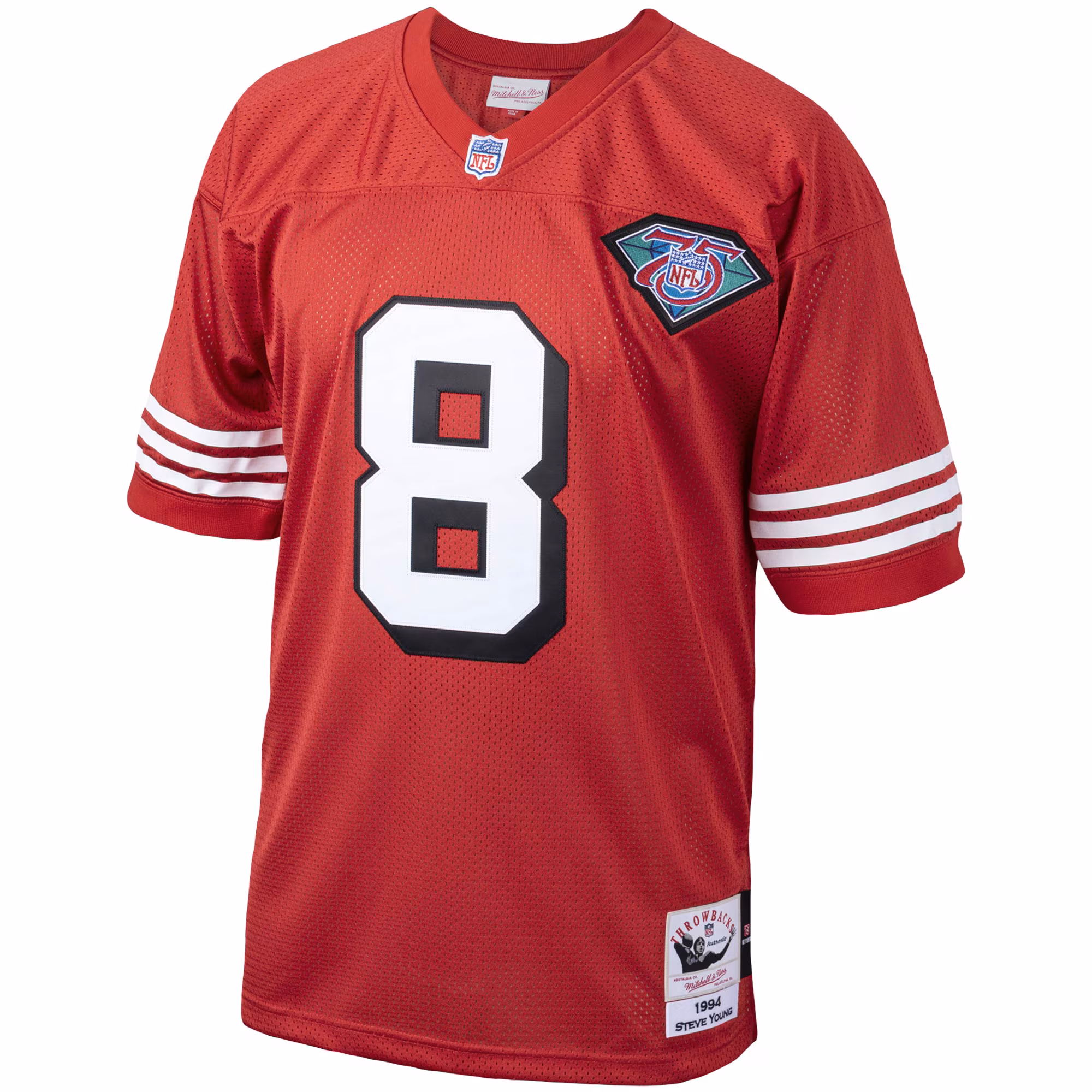 Men's San Francisco 49ers 1994 Steve Young Mitchell & Ness Scarlet Authentic Throwback Retired Player Jersey