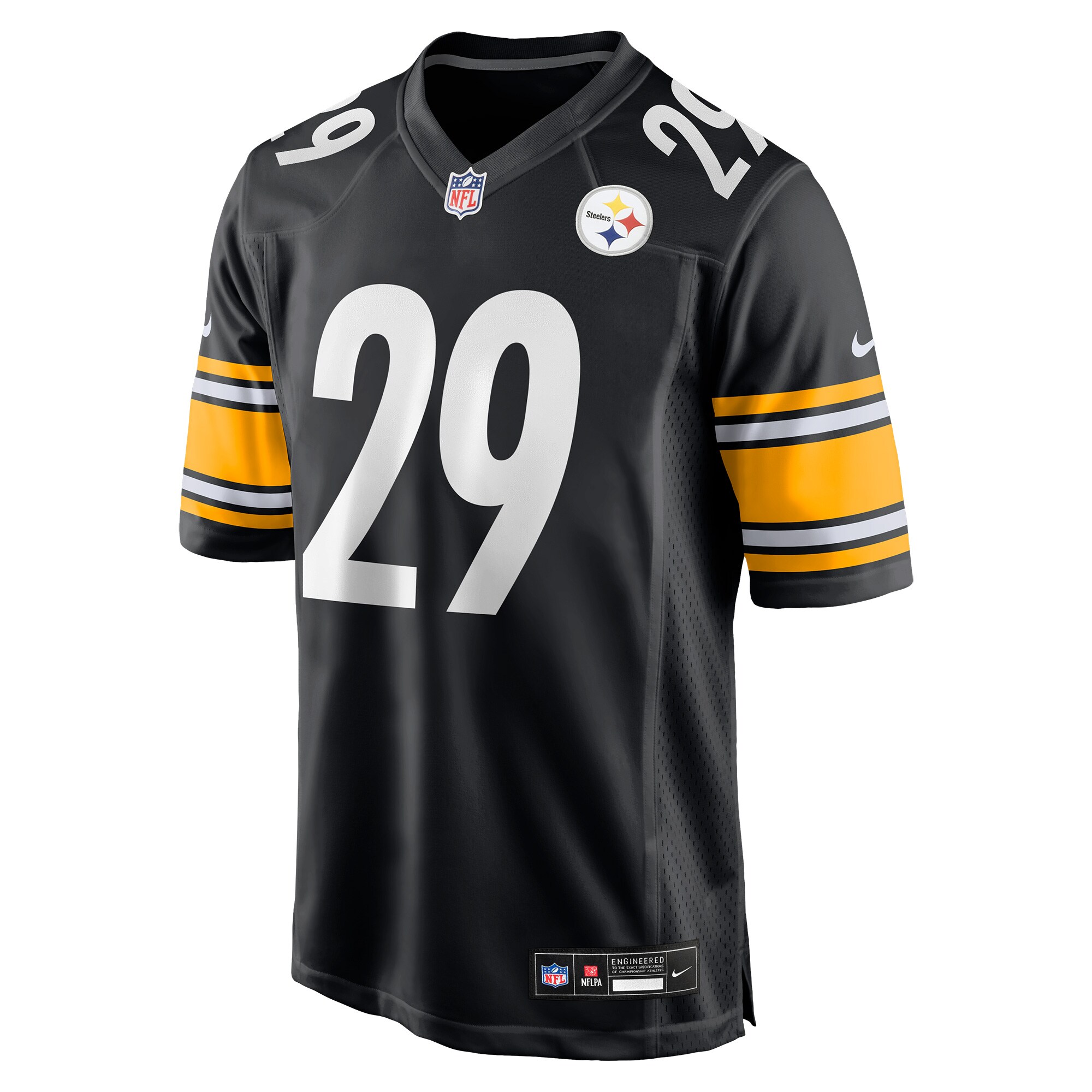 Men's Pittsburgh Steelers Kyle Dugger  Black Team Game Jersey