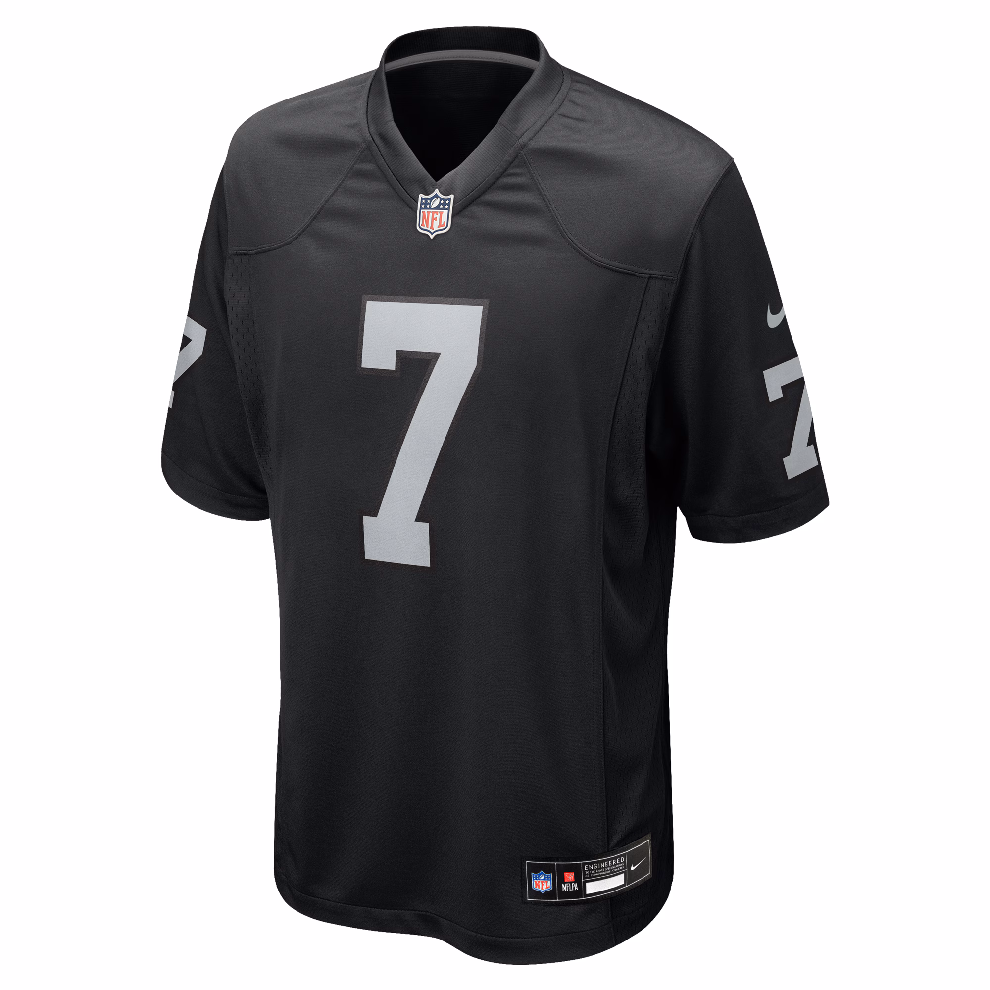 Men's Las Vegas Raiders Geno Smith  Black Game Player Jersey