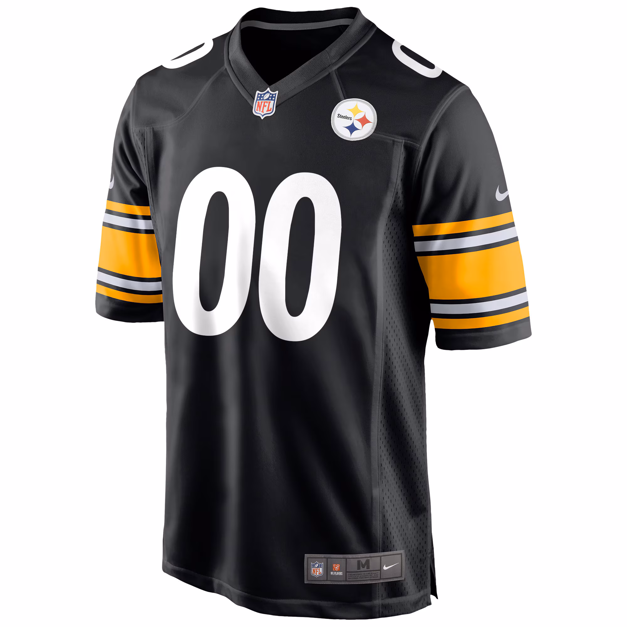 Men's Pittsburgh Steelers  Black Custom Game Jersey