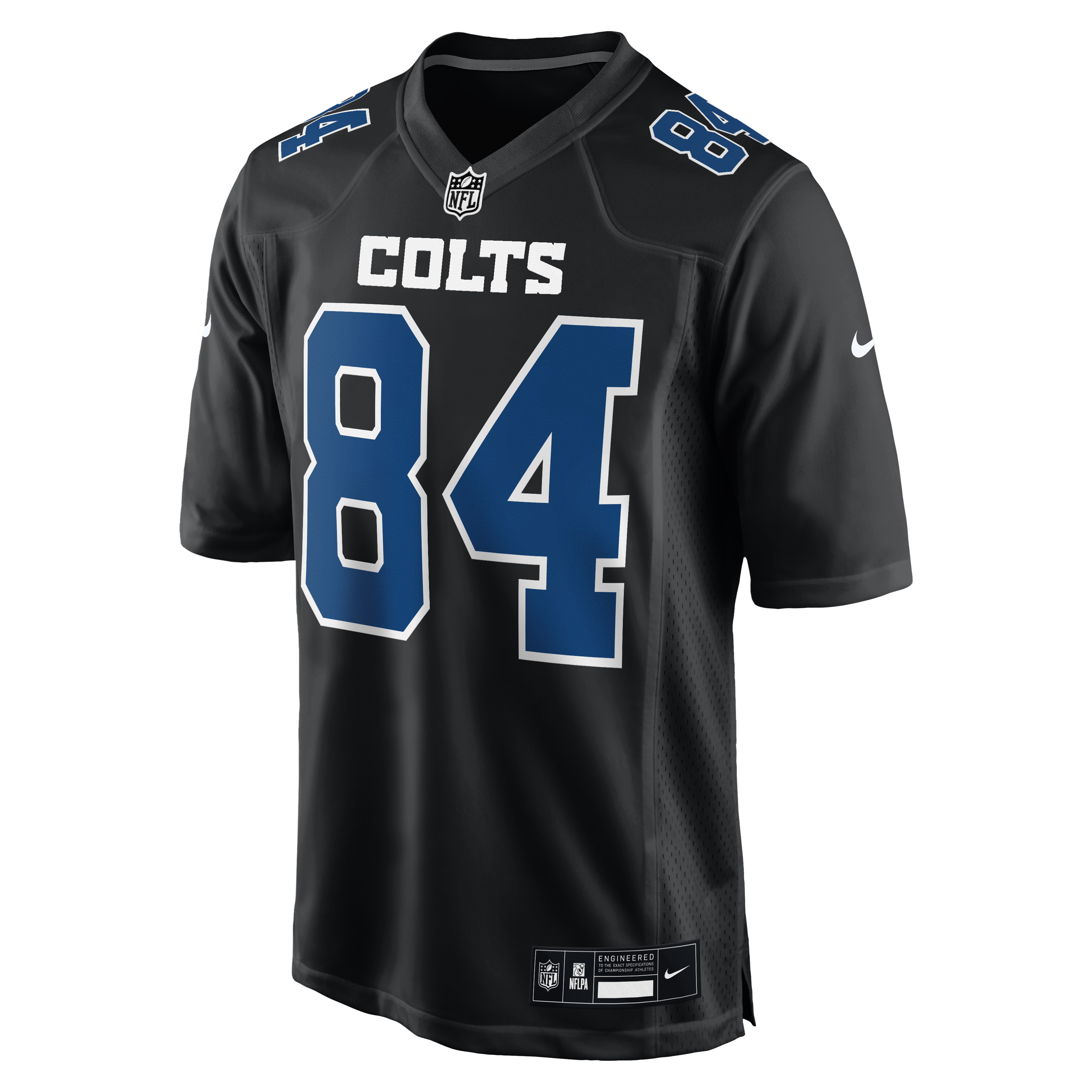 Men's Indianapolis Colts Tyler Warren  Carbon Black Fashion Game Jersey