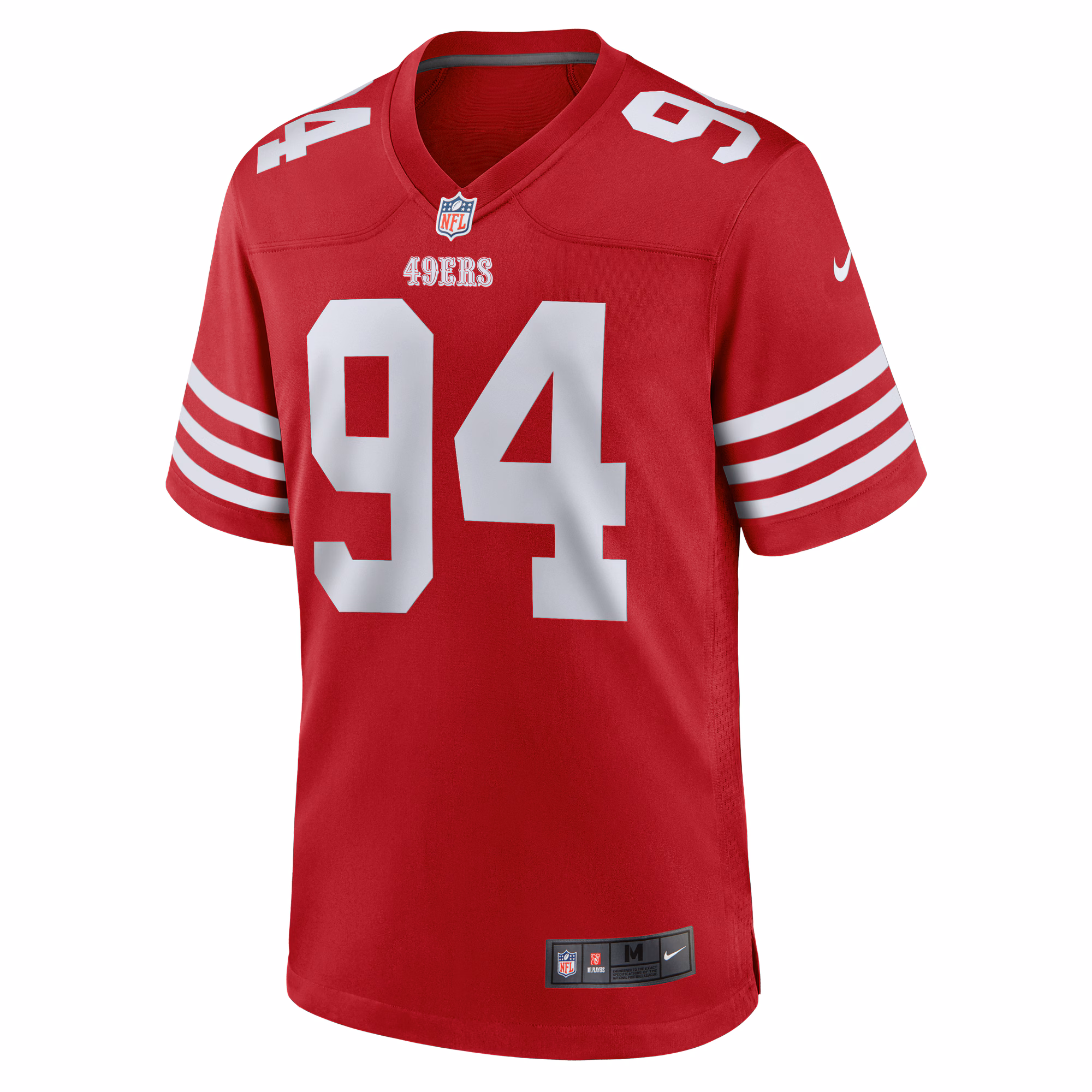 Men's San Francisco 49ers Yetur Gross-Matos  Scarlet Team Game Jersey