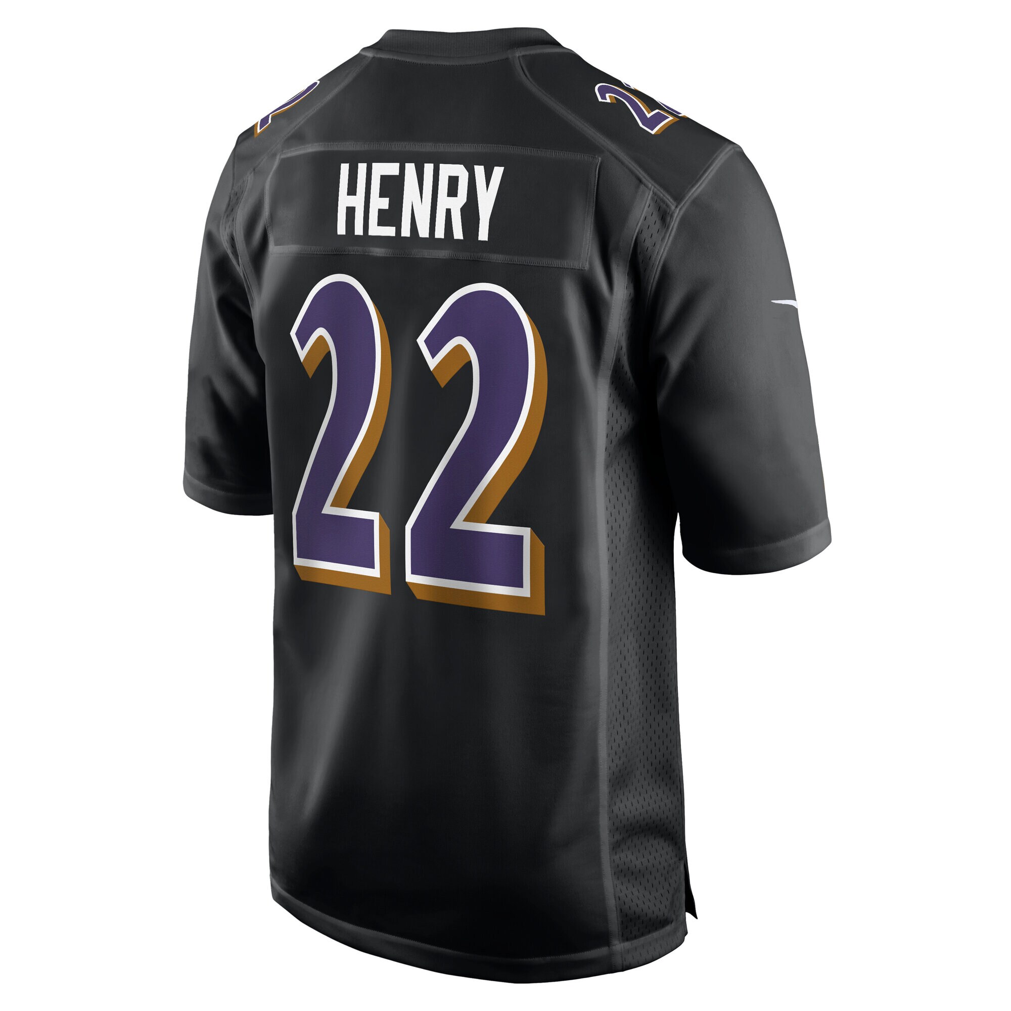 Men's Baltimore Ravens Derrick Henry  Carbon Black Fashion Jersey