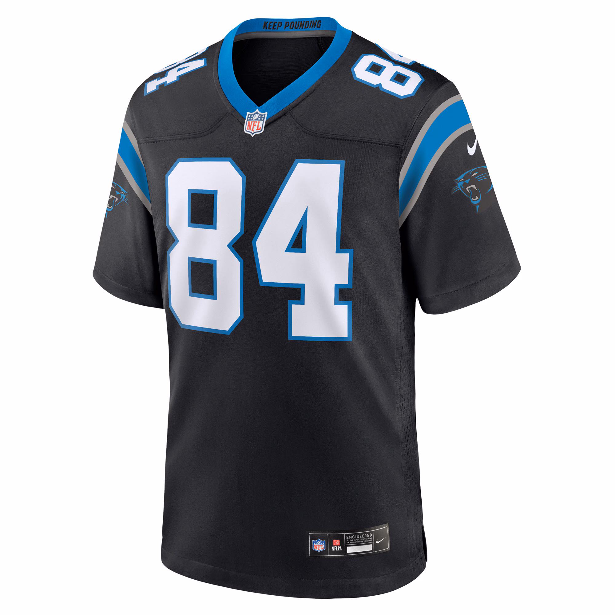 Men's Carolina Panthers Mitchell Evans  Black Team Game Jersey