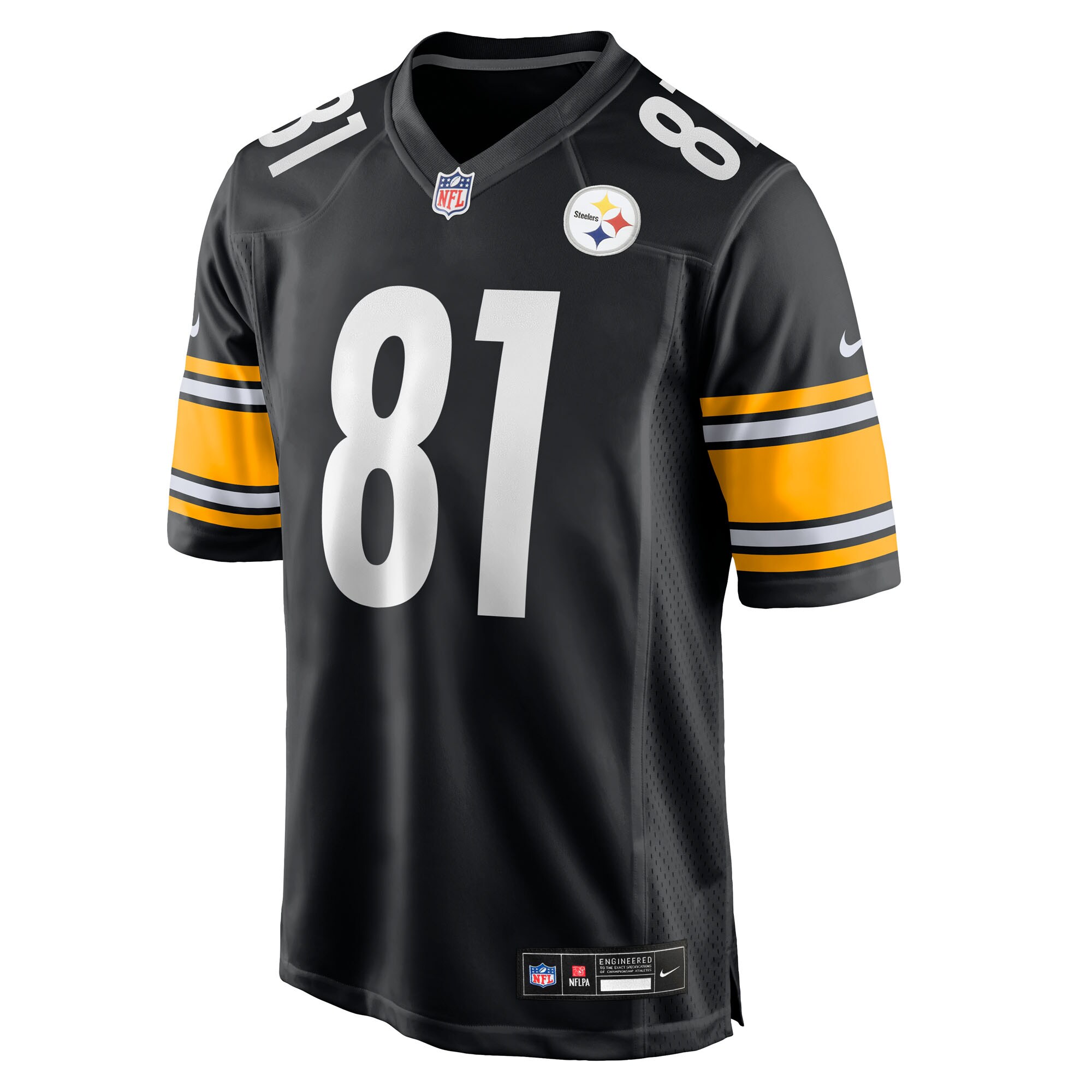 Men's Pittsburgh Steelers Jonnu Smith  Black Team Game Jersey