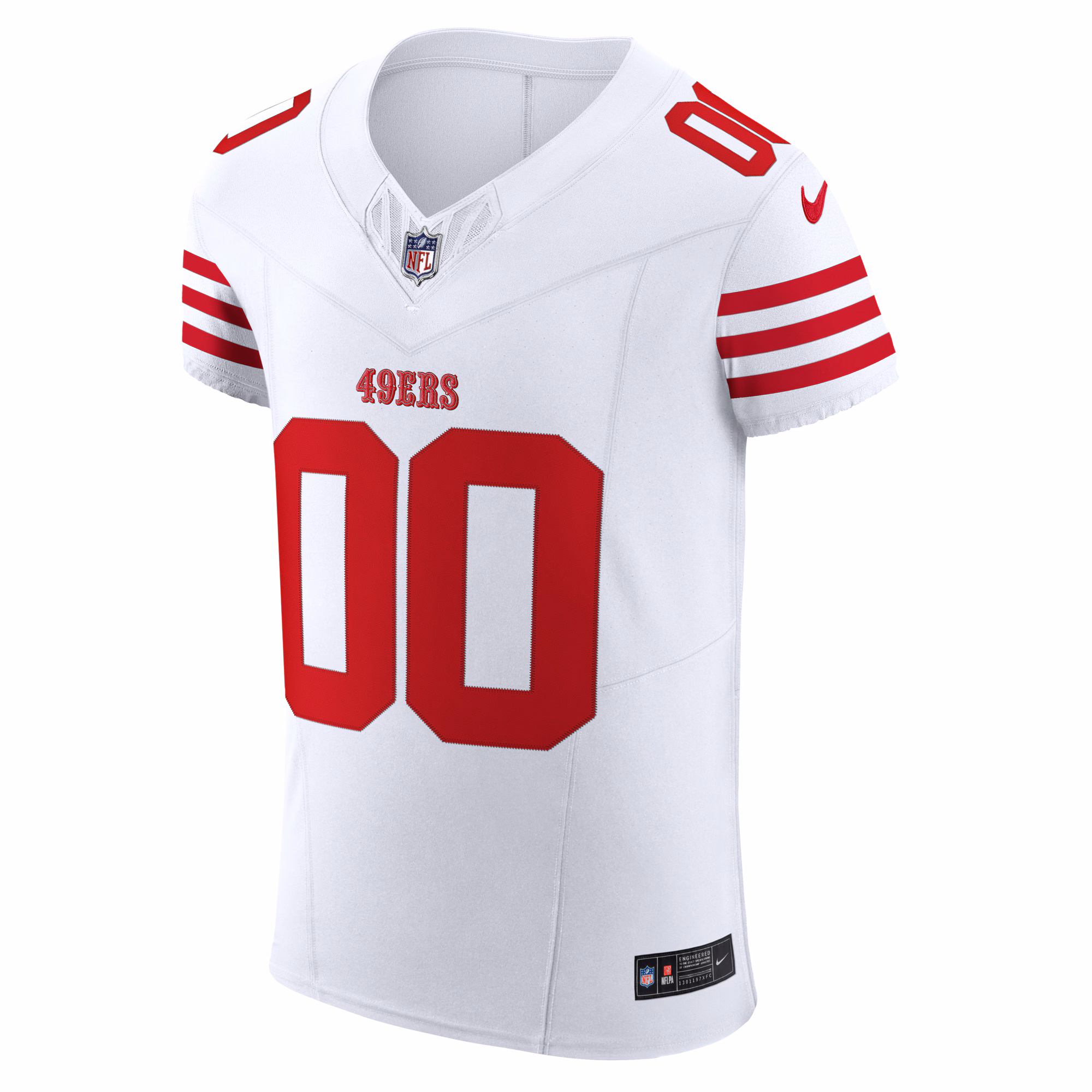 Men's San Francisco 49ers  White Vapor F.U.S.E. Elite Custom Jersey