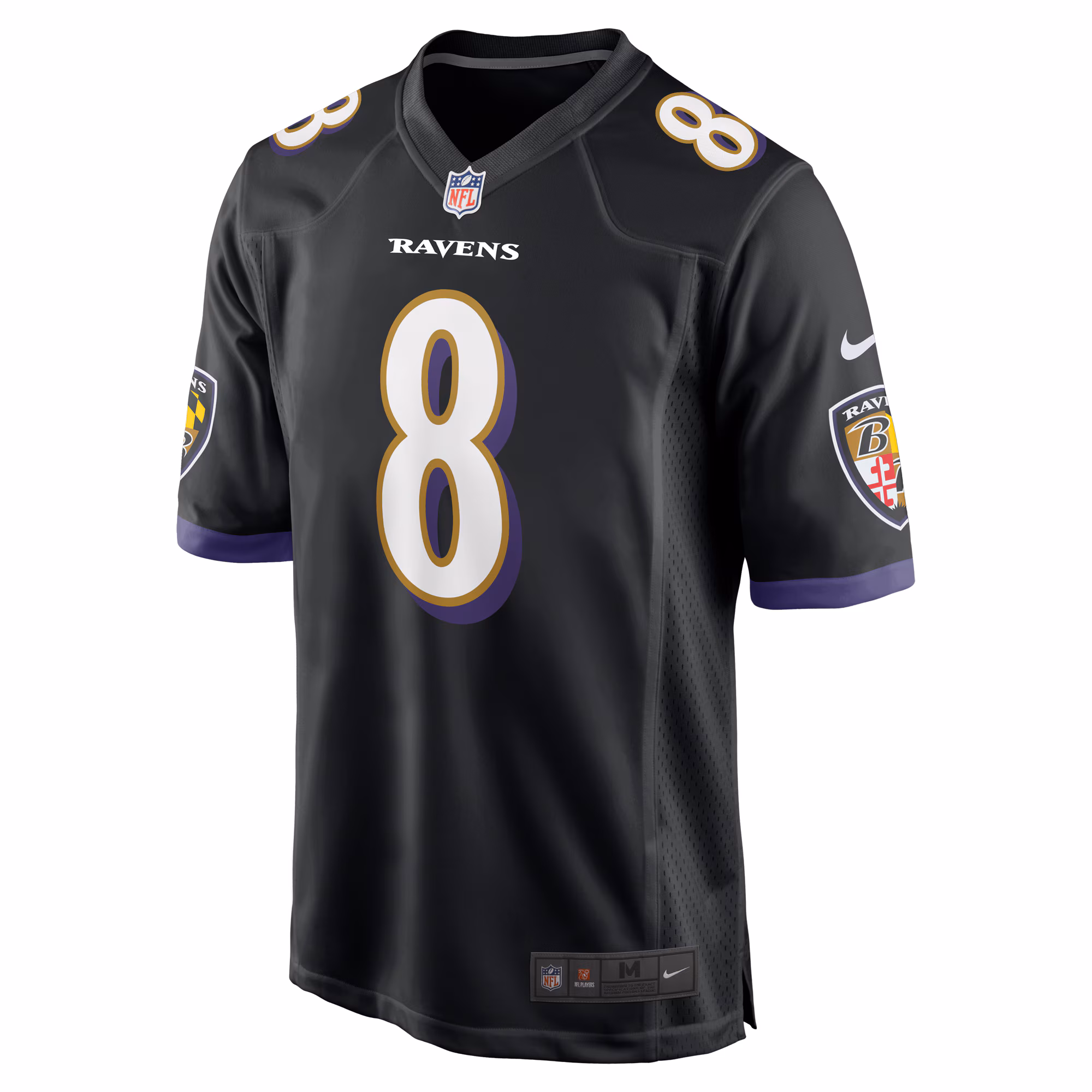 Men's Baltimore Ravens Lamar Jackson  Black Alternate Game Jersey