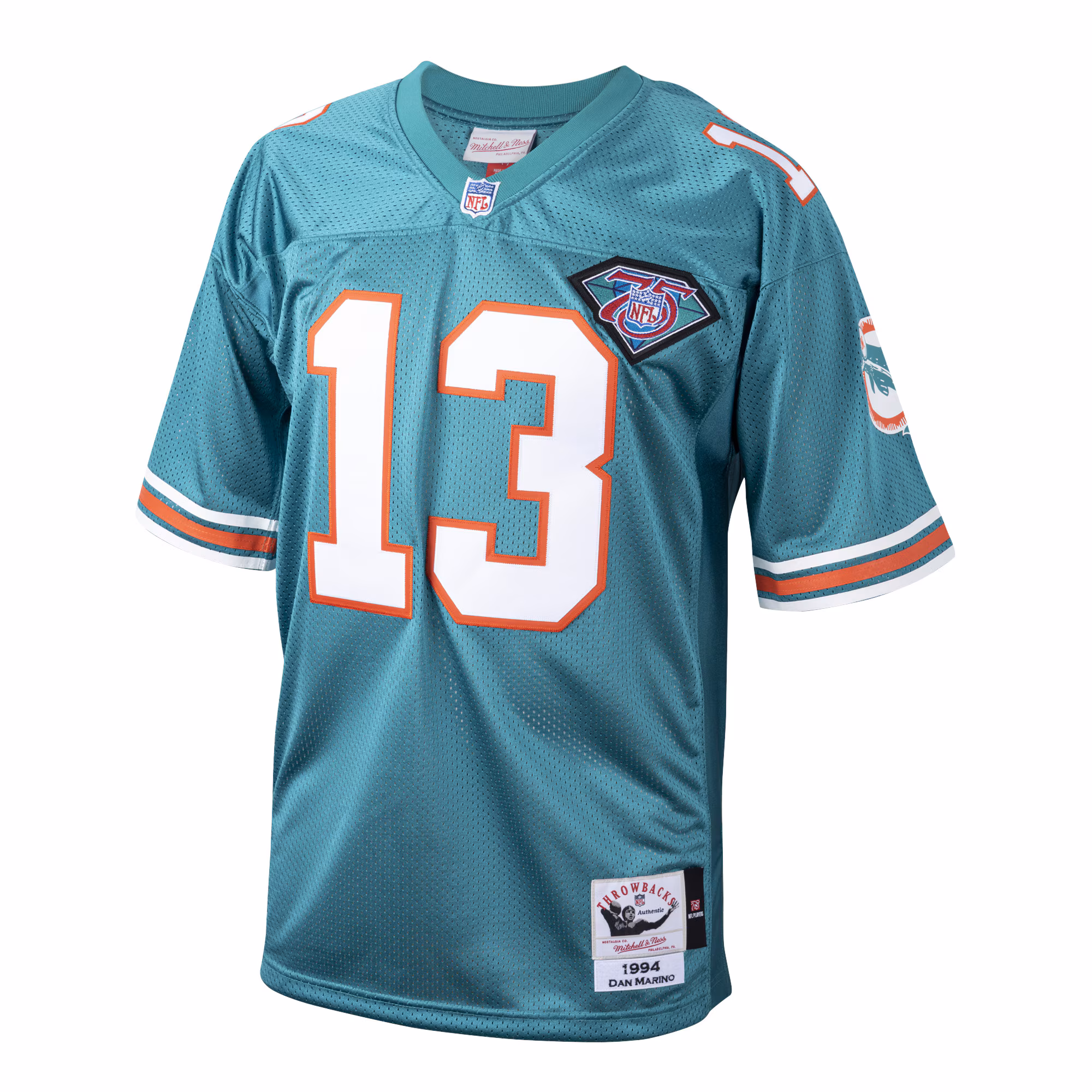 Men's Miami Dolphins 1994 Dan Marino Mitchell & Ness Aqua Authentic Throwback Retired Player Jersey