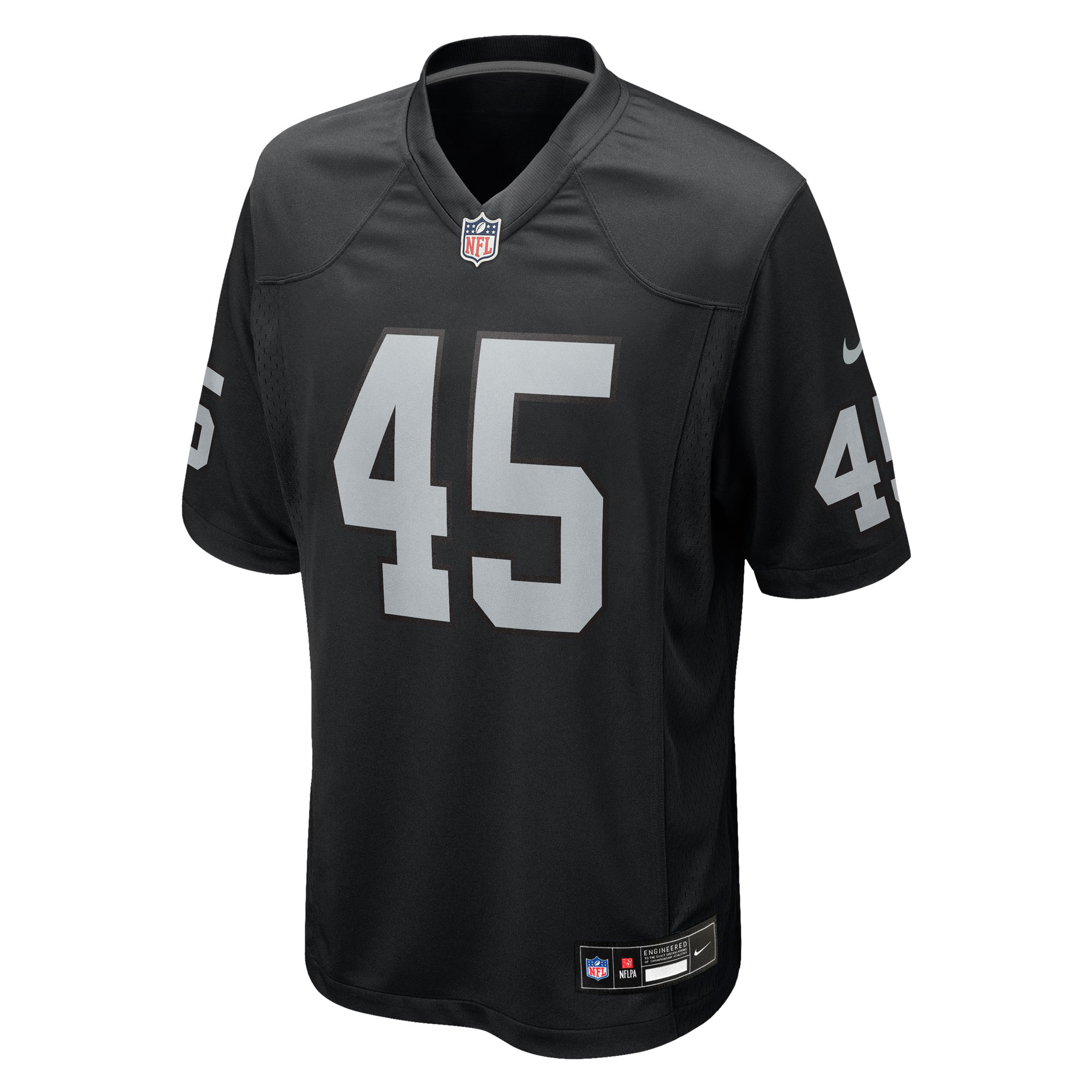 Men's Las Vegas Raiders Devin White  Black Team Game Jersey