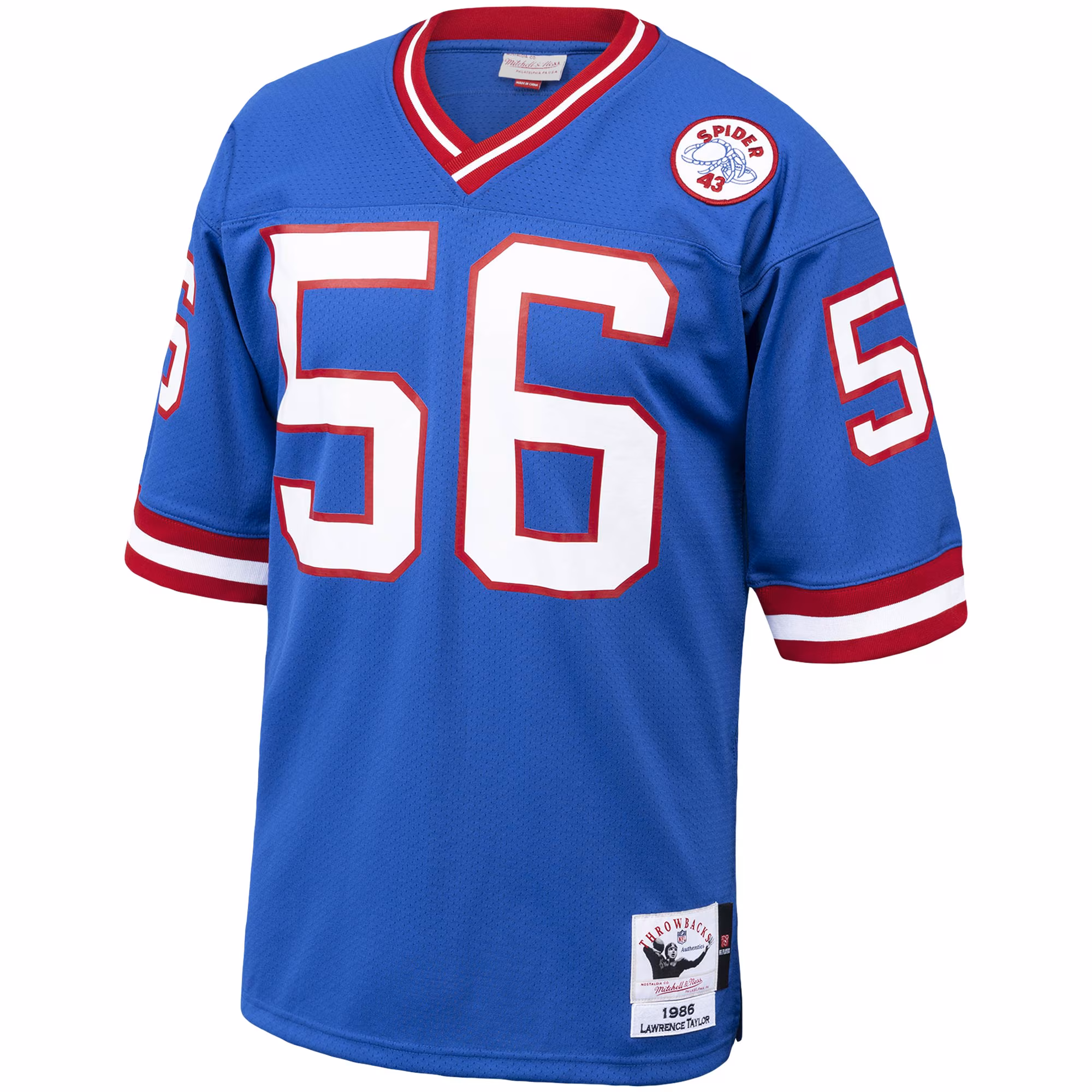 Men's New York Giants 1986 Lawrence Taylor Mitchell & Ness Royal Authentic Throwback Retired Player Jersey