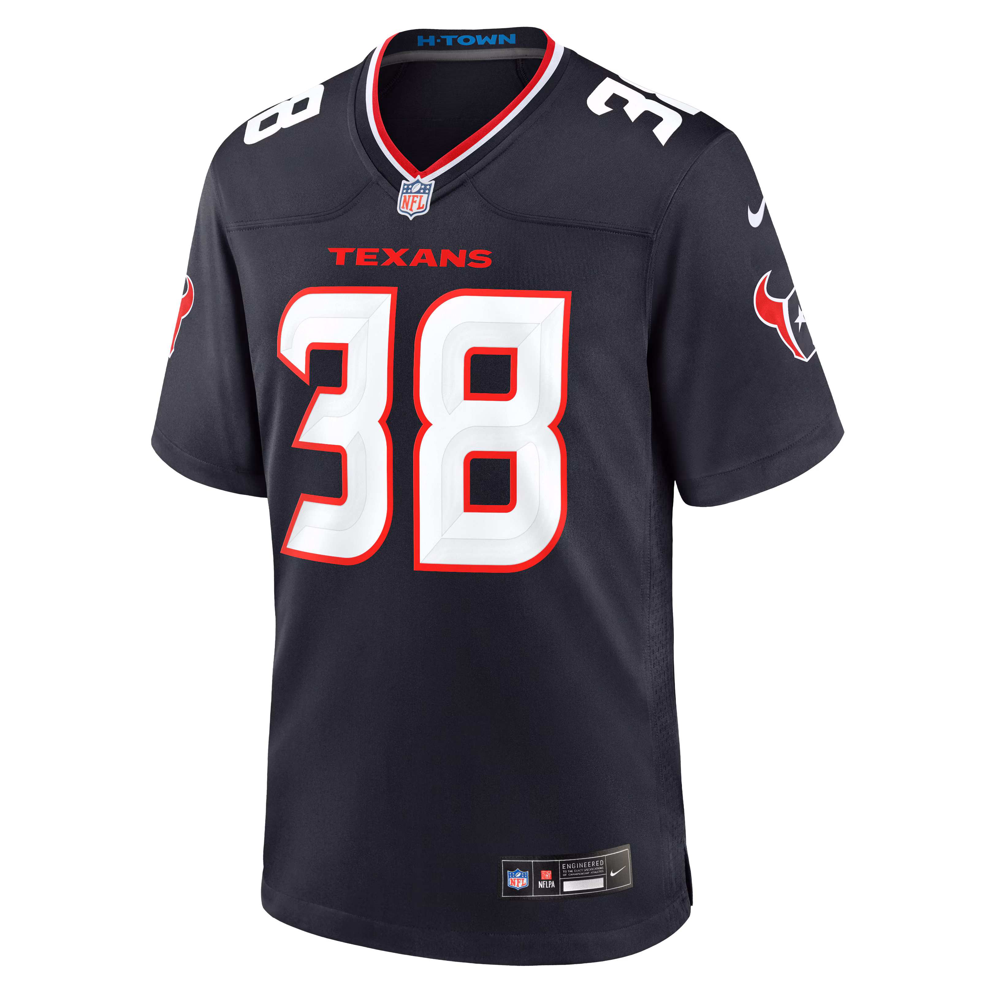Men's Houston Texans Zion Childress  Navy Team Game Jersey
