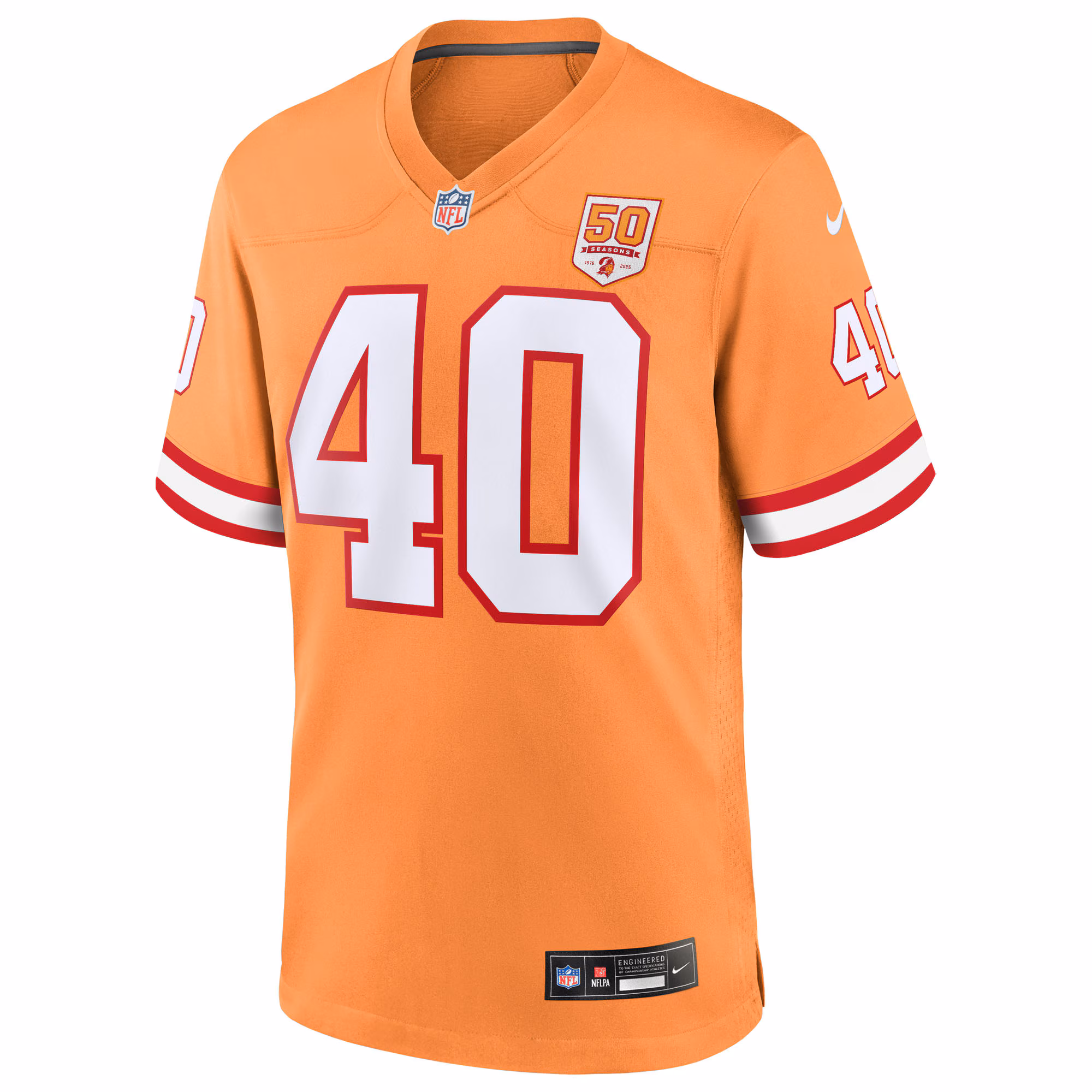 Men's Tampa Bay Buccaneers Mike Alstott  Creamsicle 50th Season Game Jersey