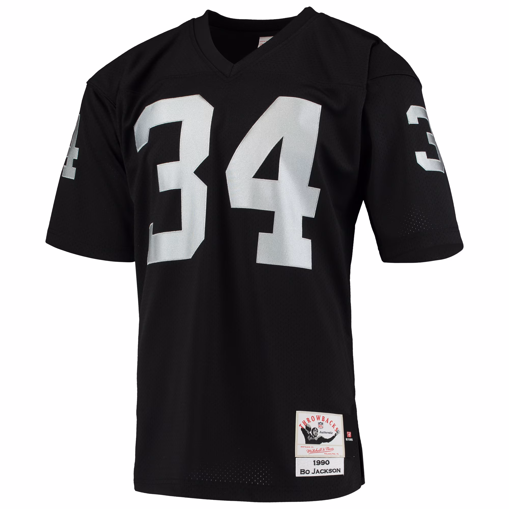 Men's Las Vegas Raiders 1990 Bo Jackson Mitchell & Ness Black Authentic Throwback Retired Player Jersey