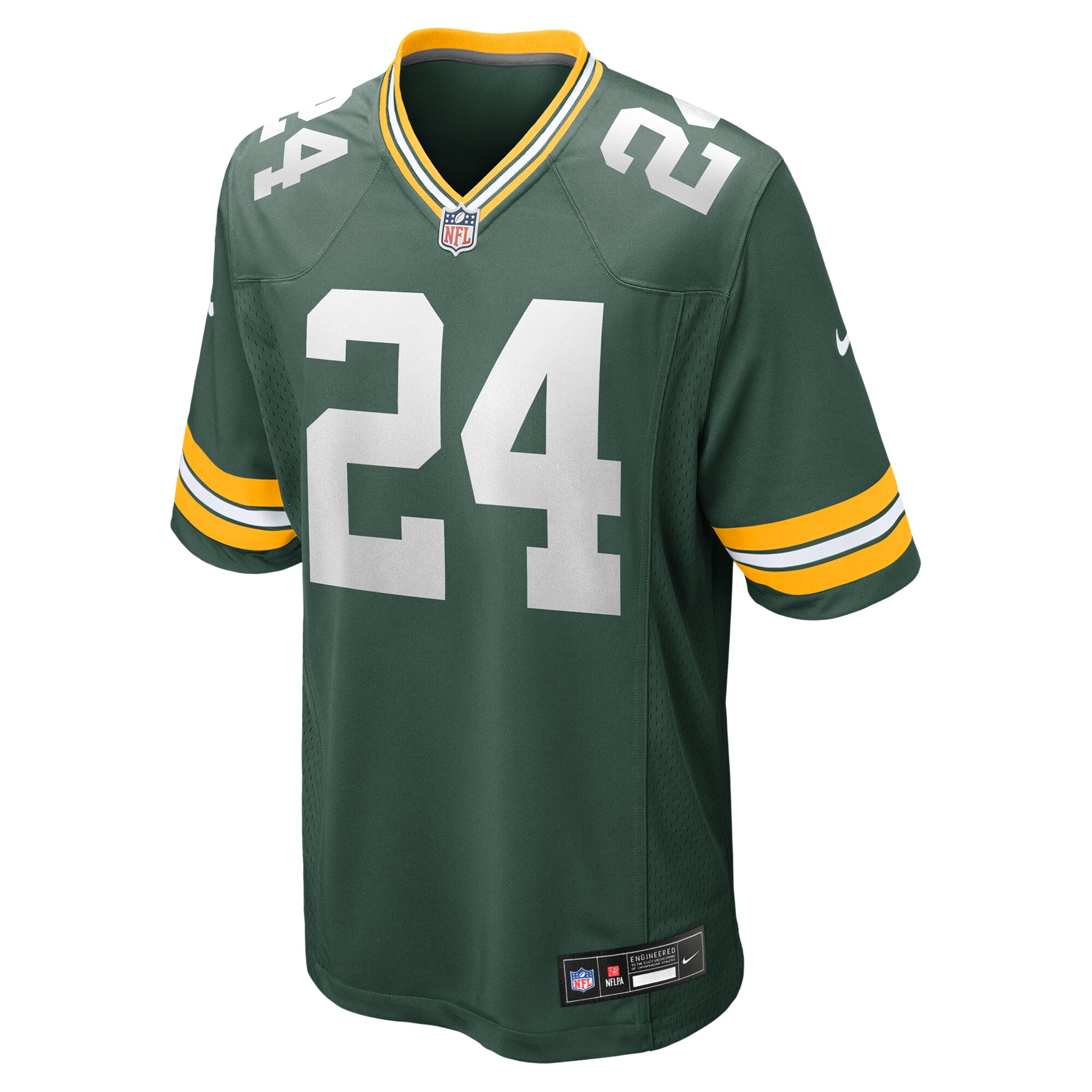 Men's Green Bay Packers Carrington Valentine  Green Game Jersey