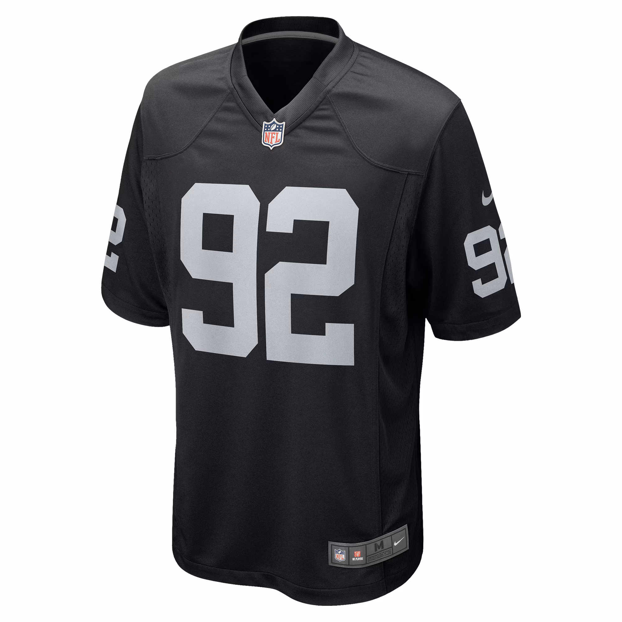 Men's Las Vegas Raiders Richard Seymour  Black Retired Player Game Jersey