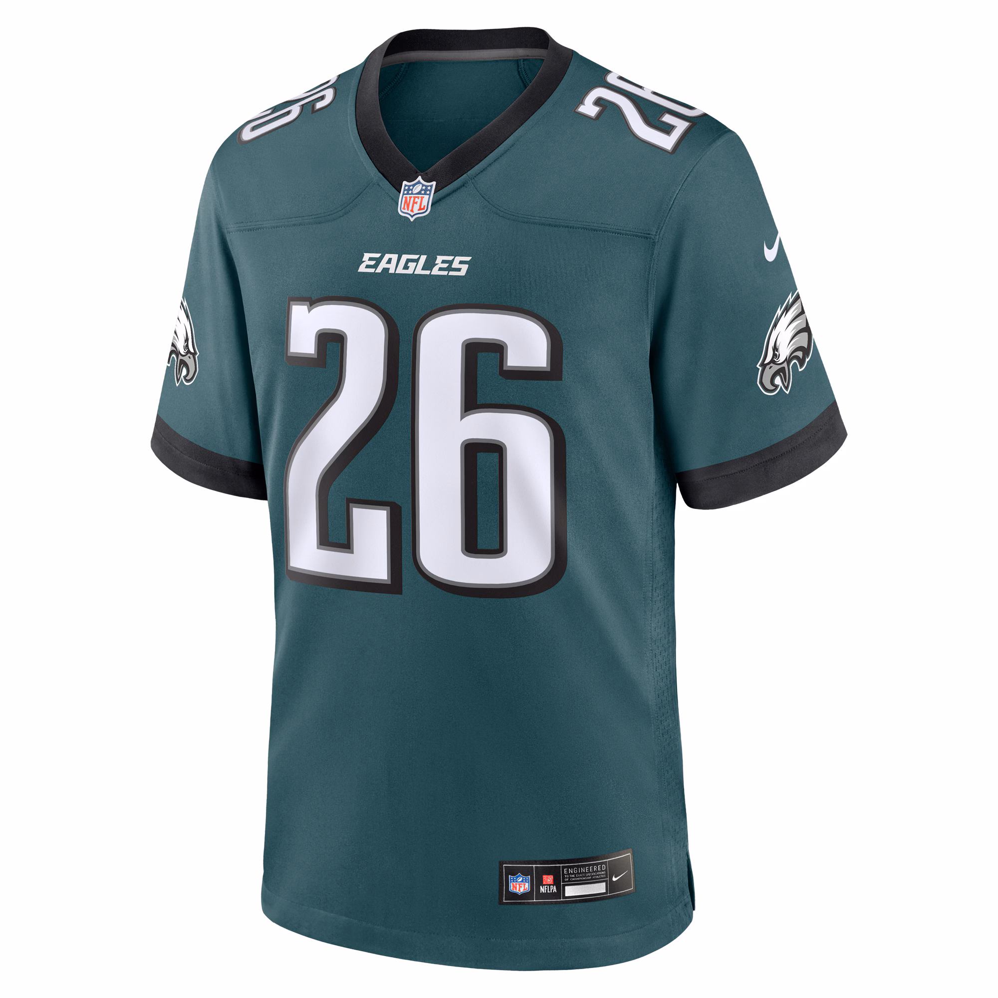 Men's Philadelphia Eagles Saquon Barkley  Midnight Green Game Player Jersey