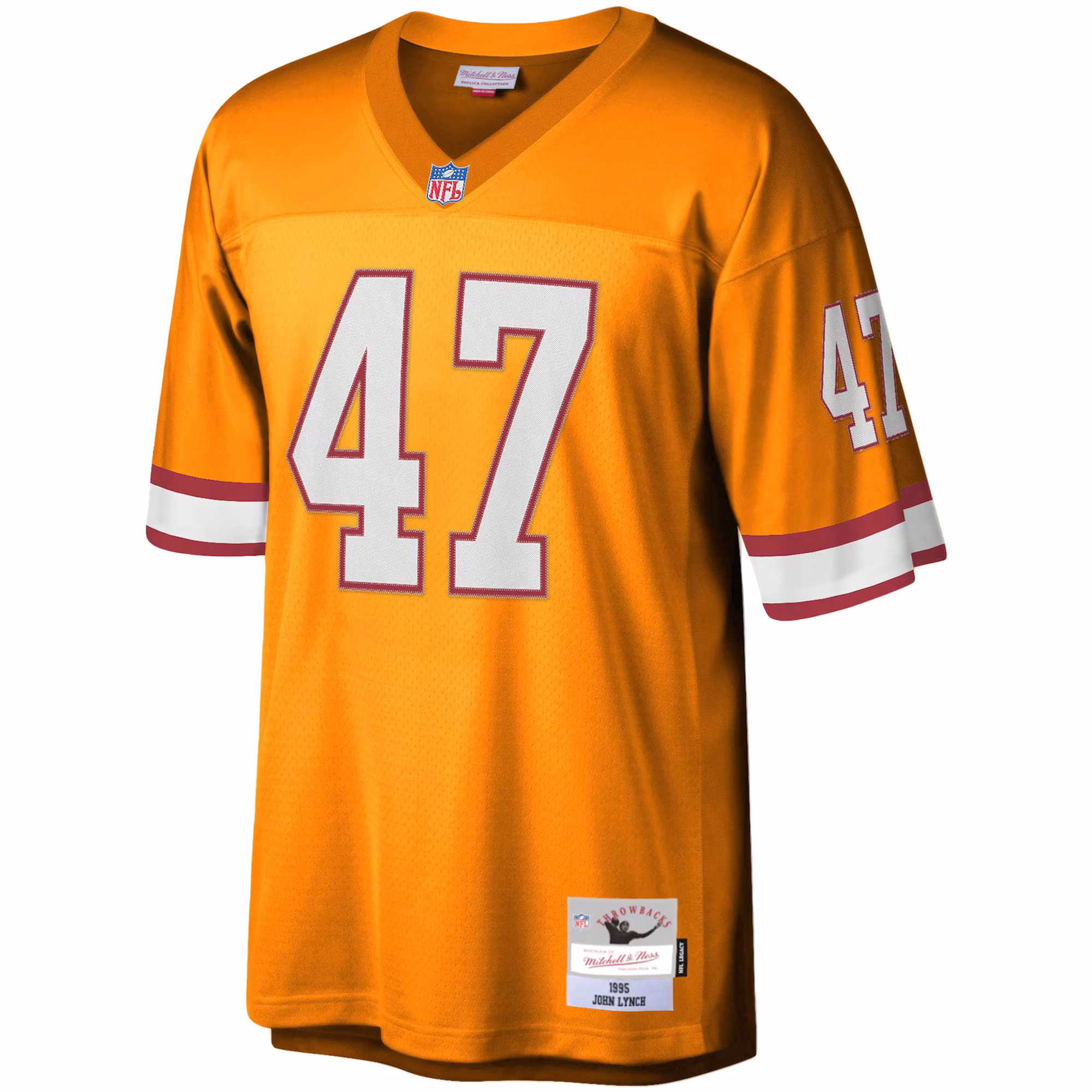 Men's Tampa Bay Buccaneers John Lynch Mitchell & Ness Orange Big & Tall 1995 Legacy Retired Player Jersey