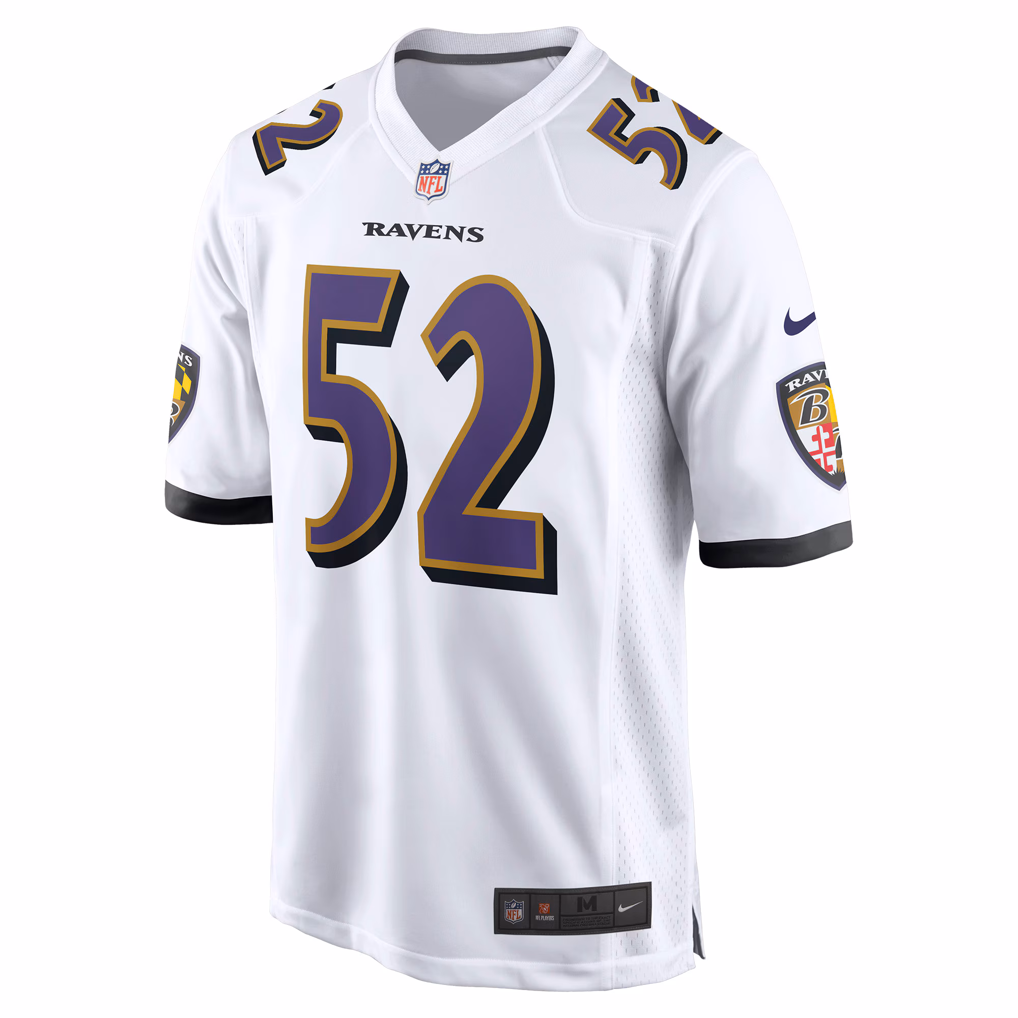 Men's Baltimore Ravens Ray Lewis  White Retired Player Game Jersey
